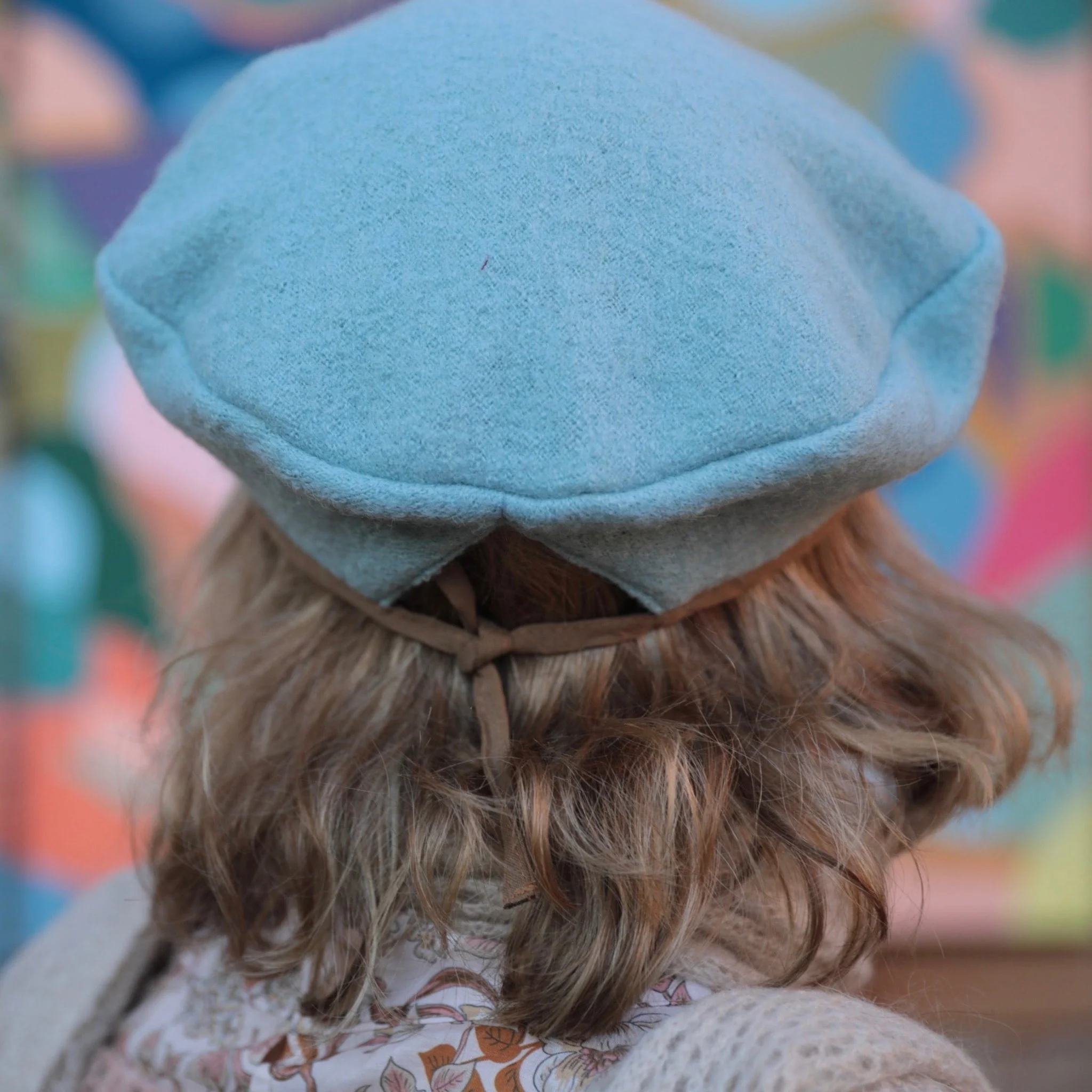 Beret Côme - laine bouillie bleu ciel - Image 4
