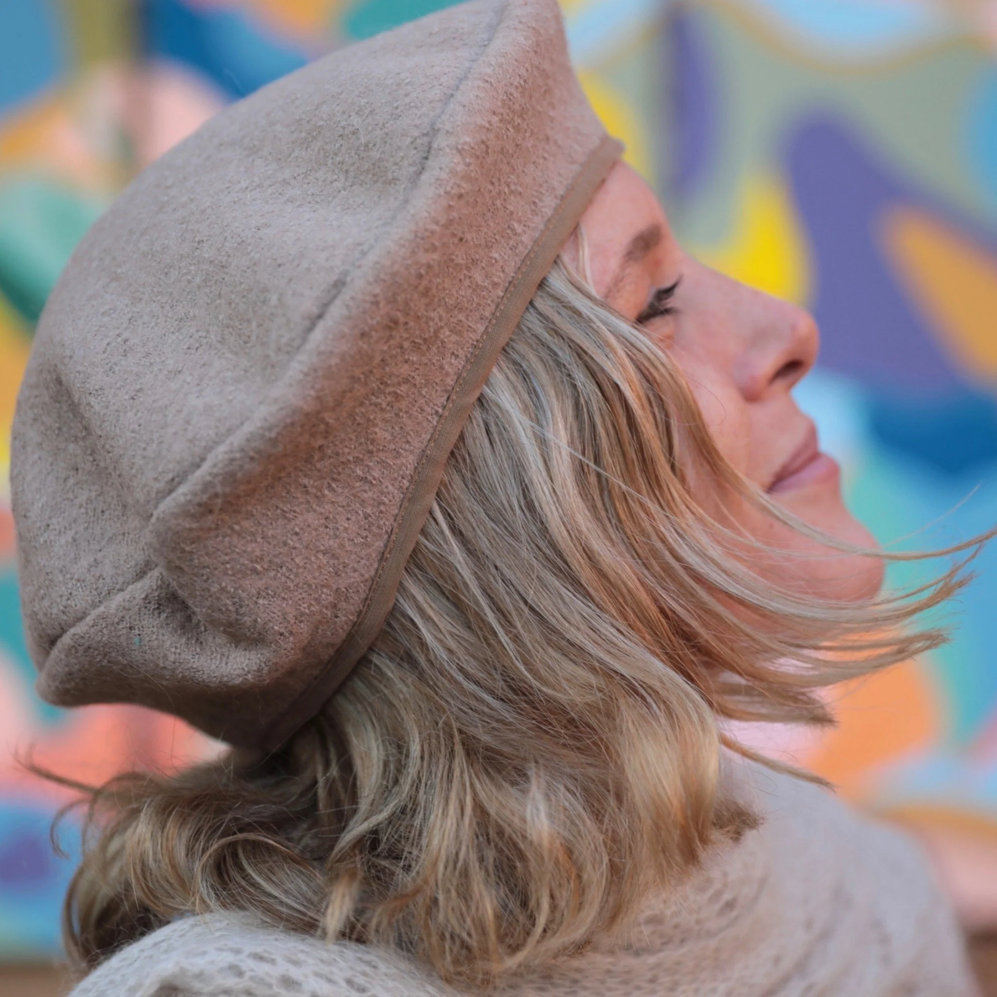 Beret Côme - laine bouillie camel clair - Image 5