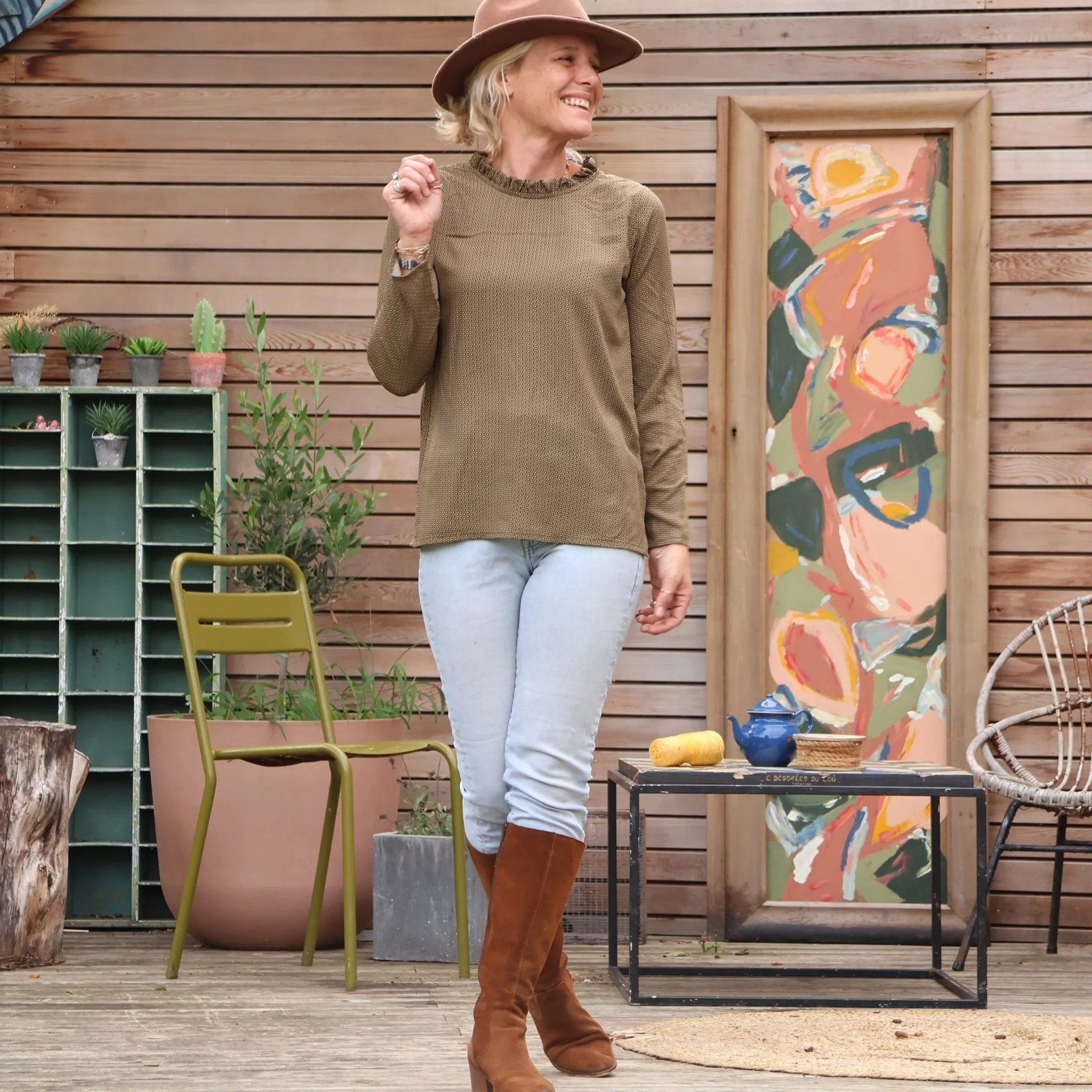 Blouse Tara - viscose imprimée gouttelettes - Image 5