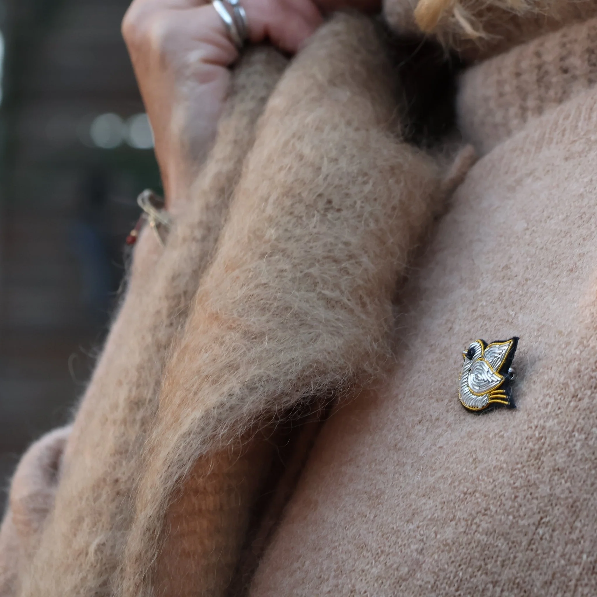 Broche brodée moineau - Image 6