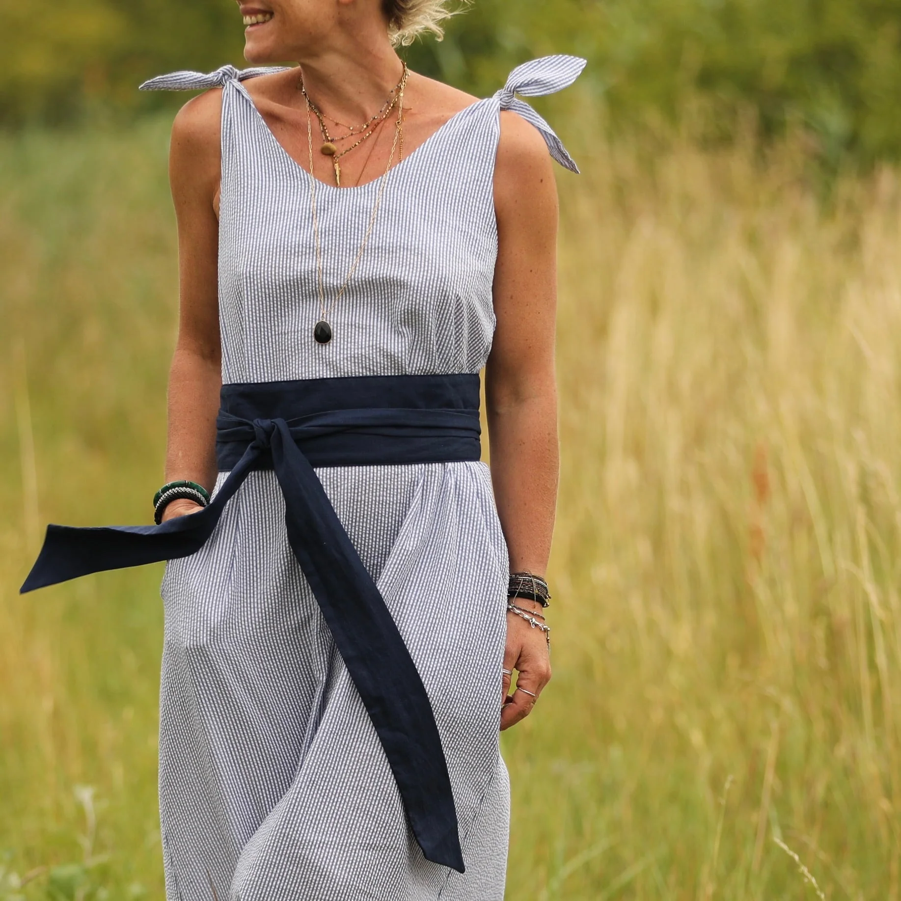 Ceinture Anita -lin bleu indigo - Image 3