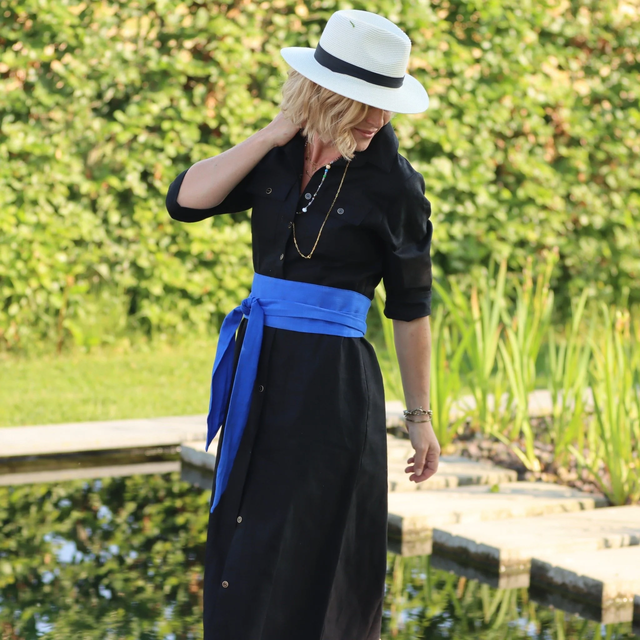 Ceinture Anita lin bleu majorelle - Image 11