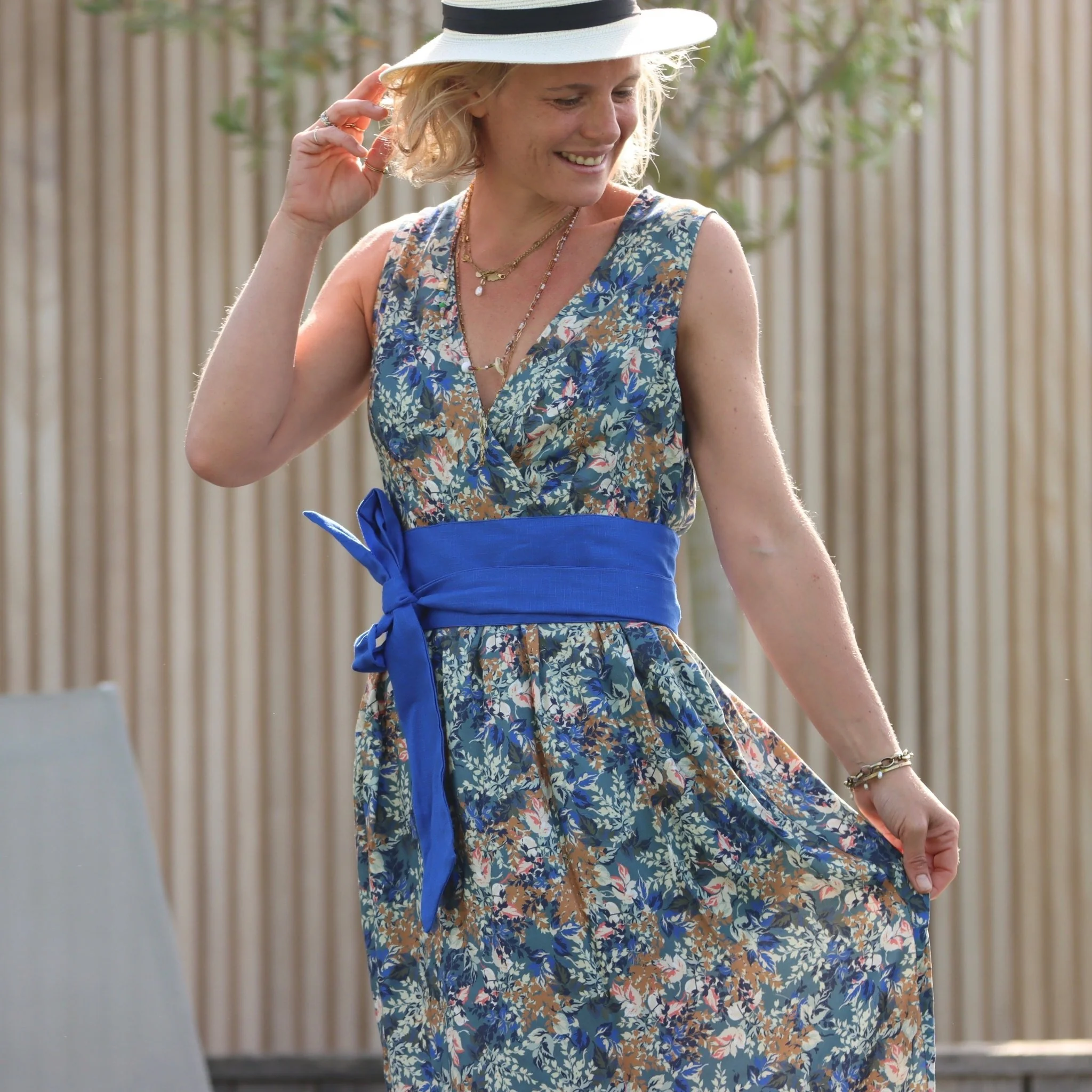 Ceinture Anita lin bleu majorelle - Image 22