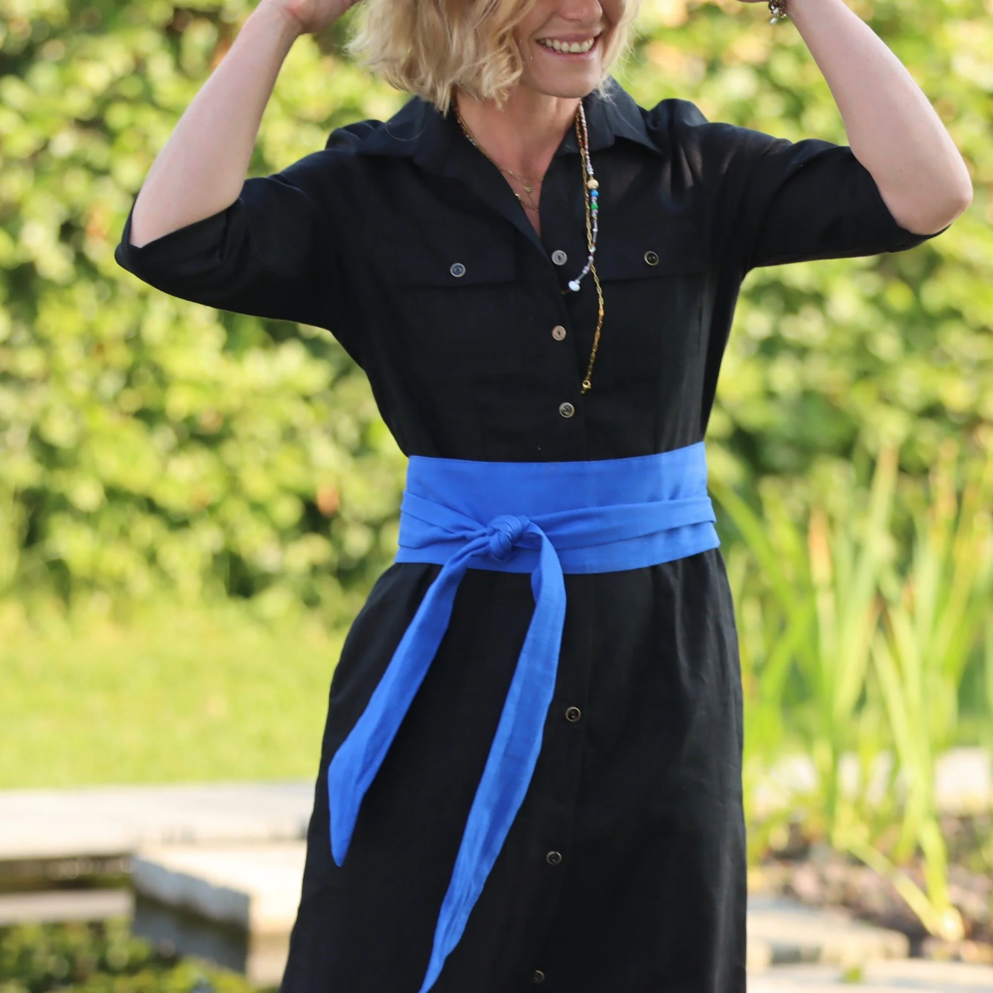 Ceinture Anita lin bleu majorelle - Image 9