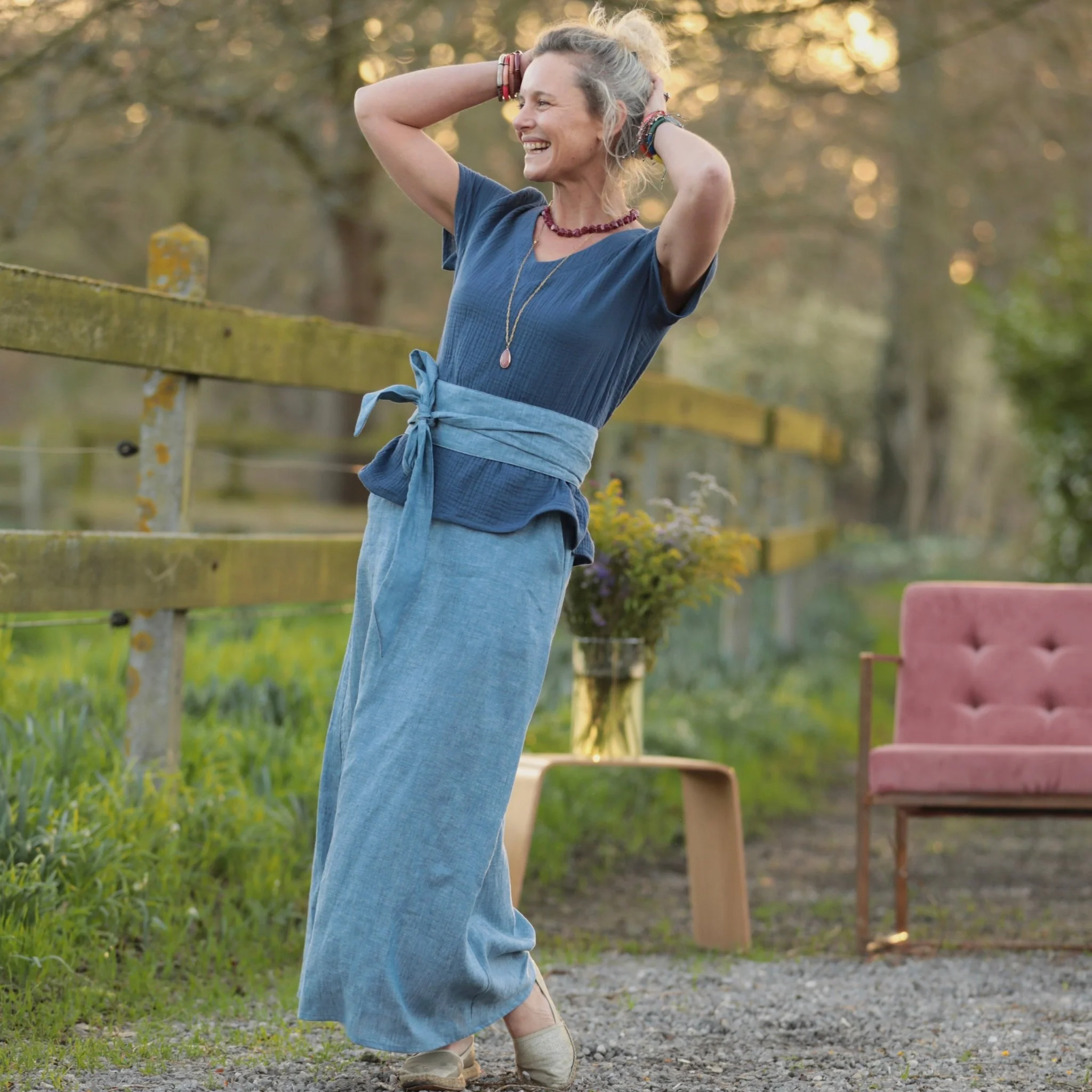 Ceinture Anita - lin chiné denim - Image 6