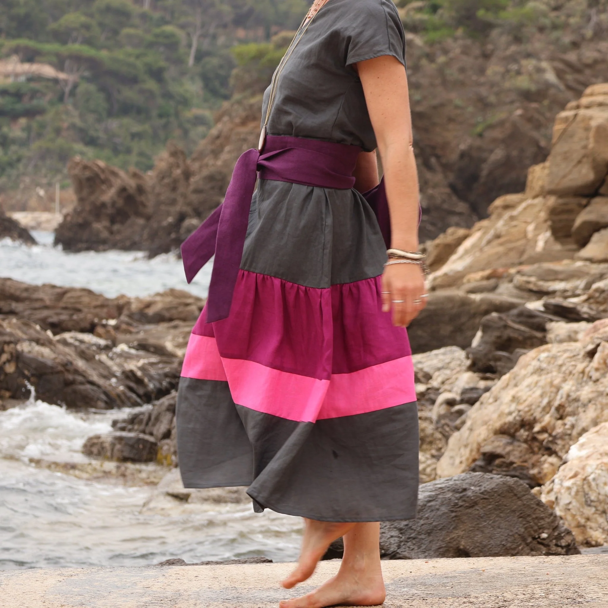 Ceinture Anita  - lin lilas (India) - Image 3
