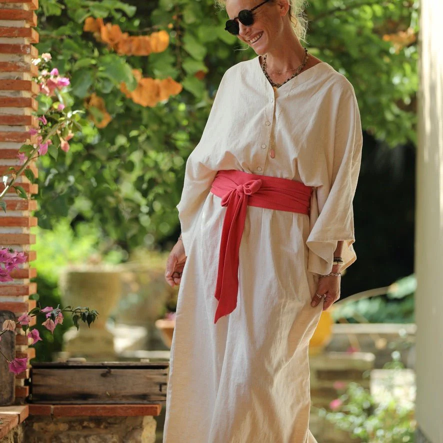Ceinture Anita  - viscose/lin rose gourmand - Image 10
