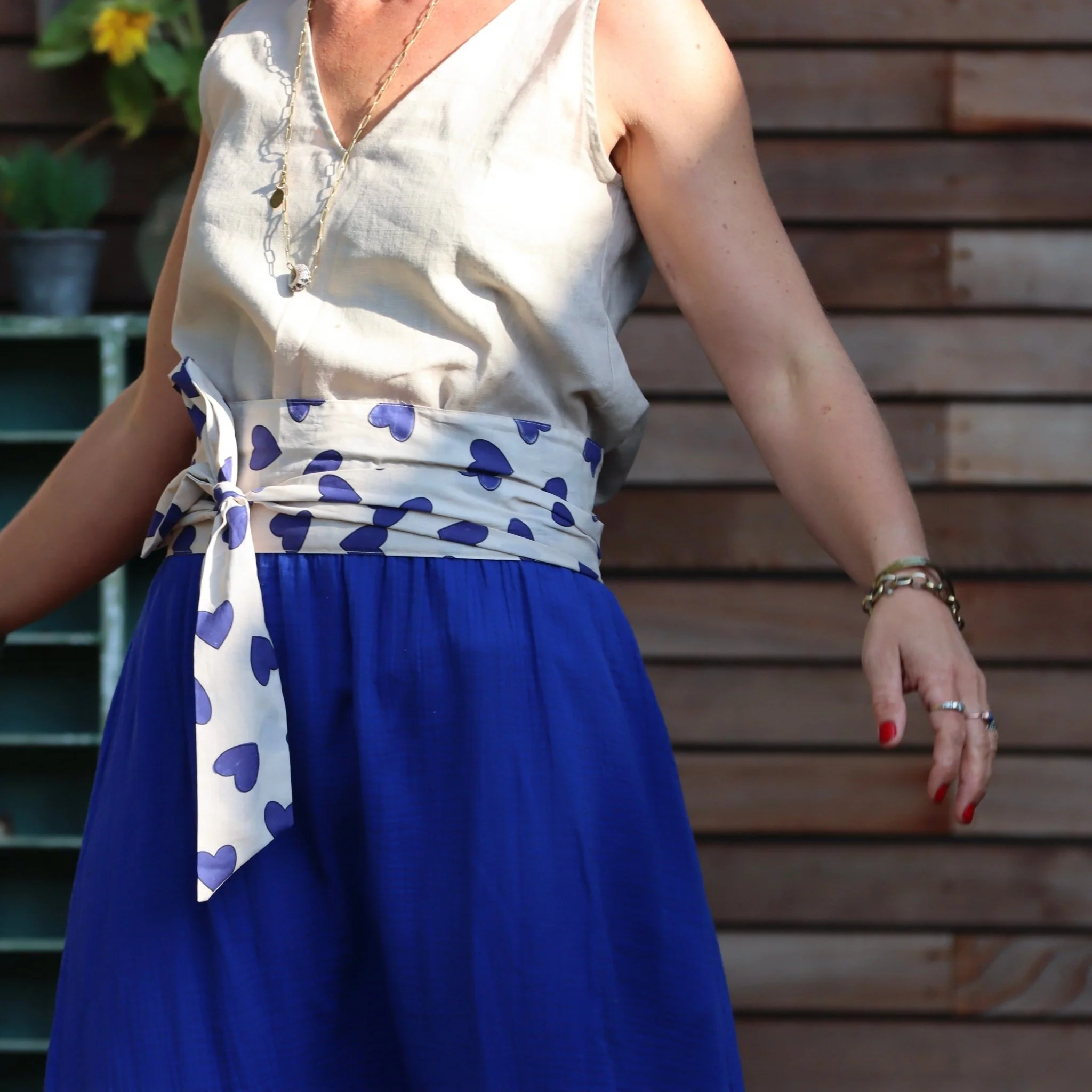 Ceinture Anita  - Voile de coton coeur - Image 5