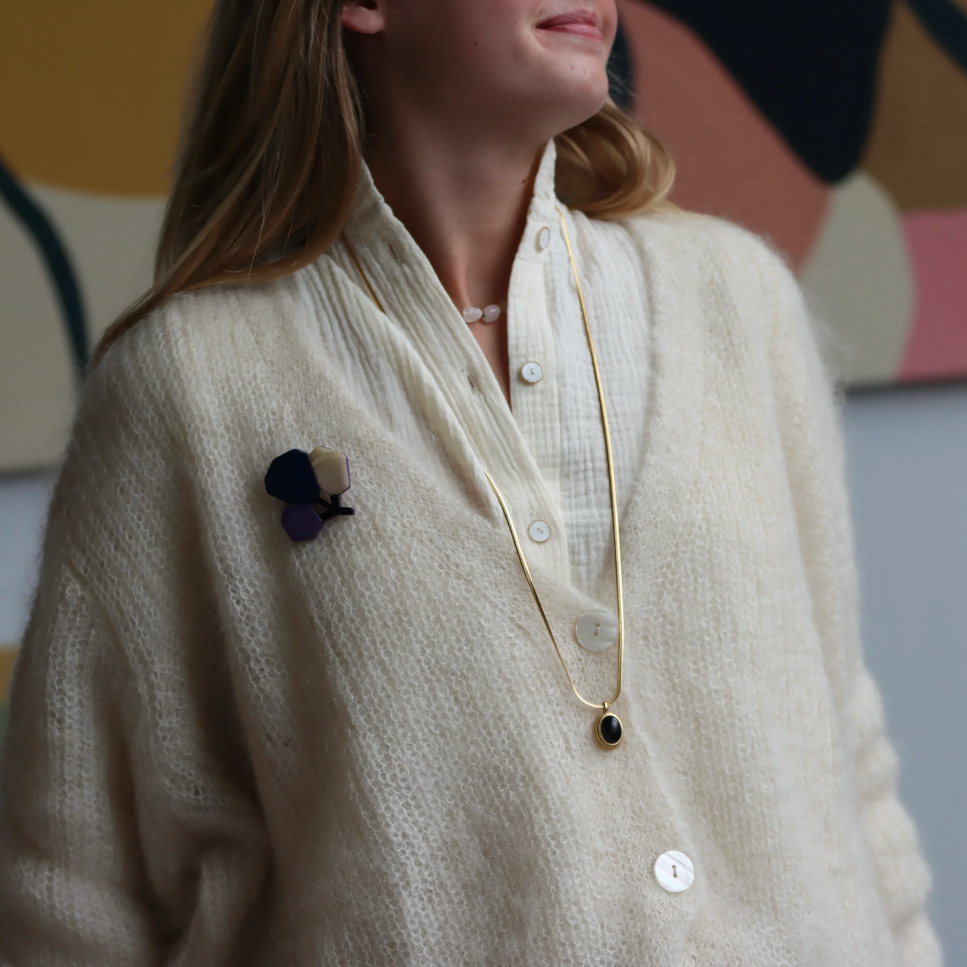 Collier Mélodia agathe noire - Image 3