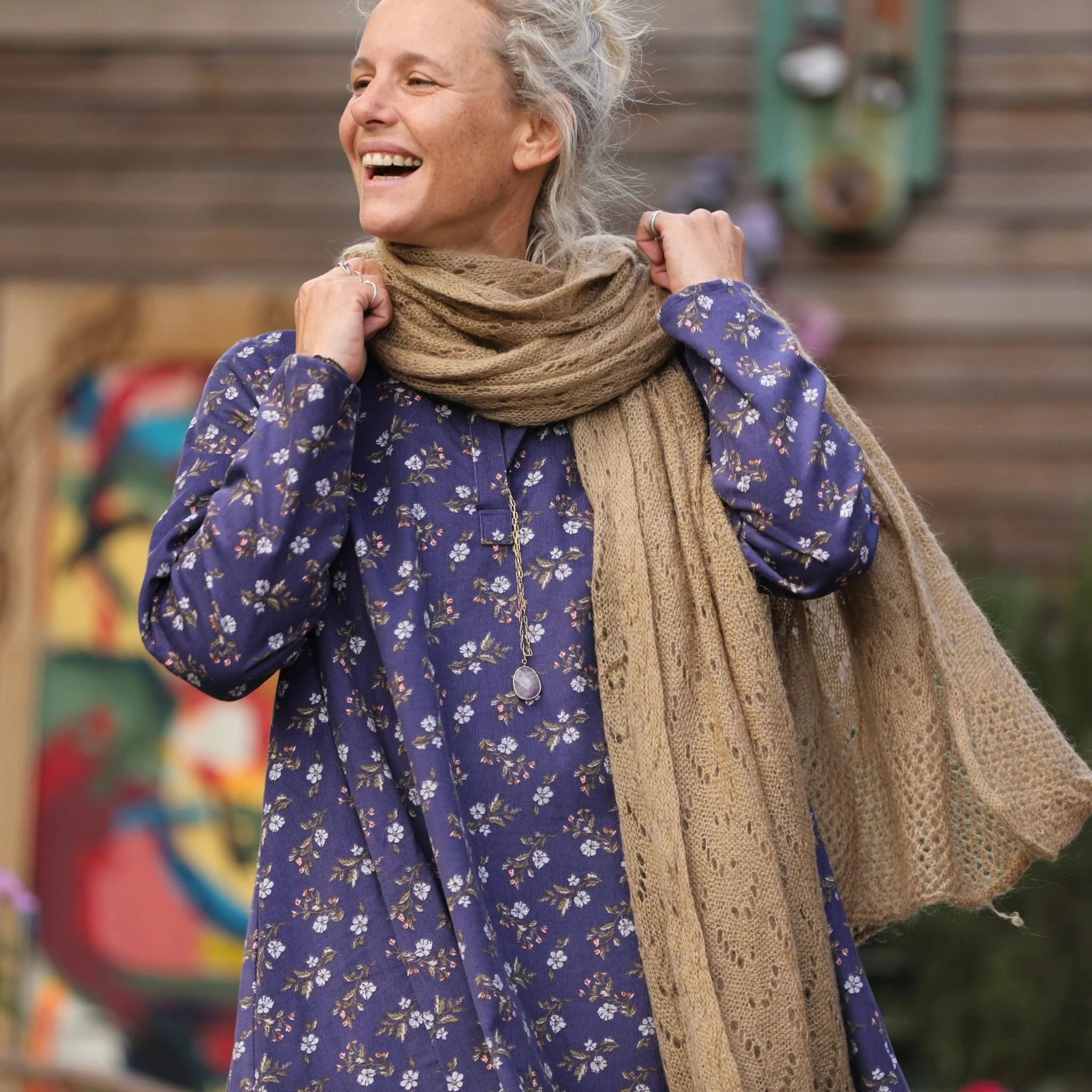 Écharpe Léonie camel - Image 3