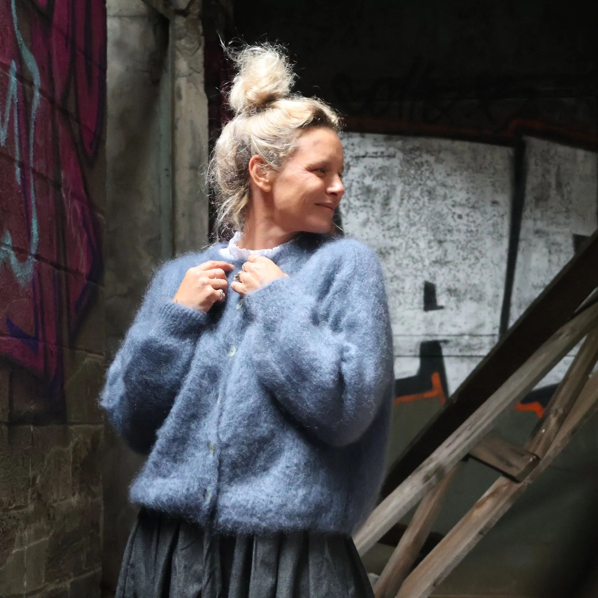 Gilet Appoline bleu jean - Image 4