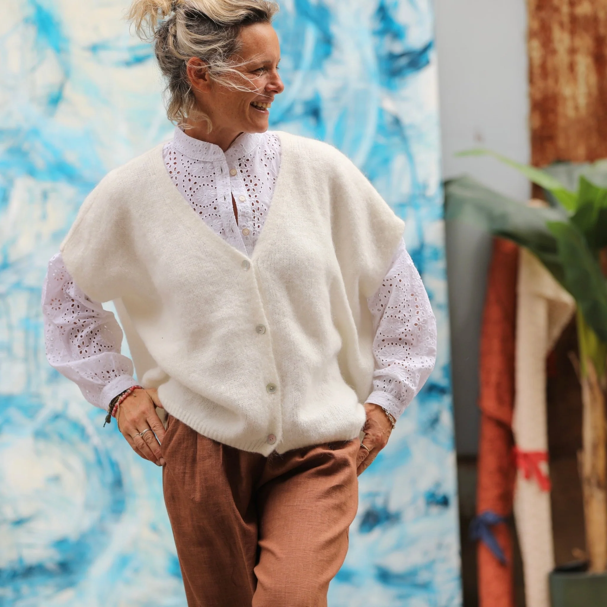 Gilet Claudia - ivoire - Image 14