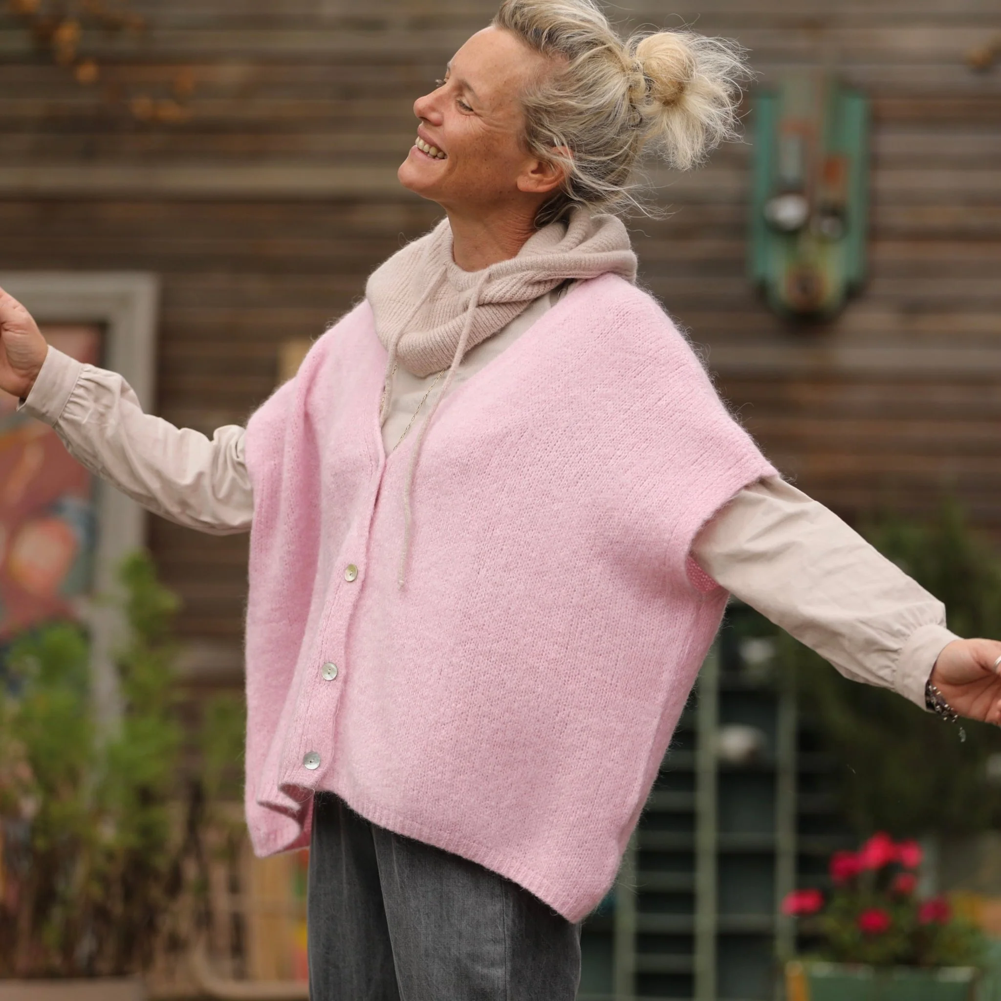 Gilet Claudia - Rose dragée - Image 7