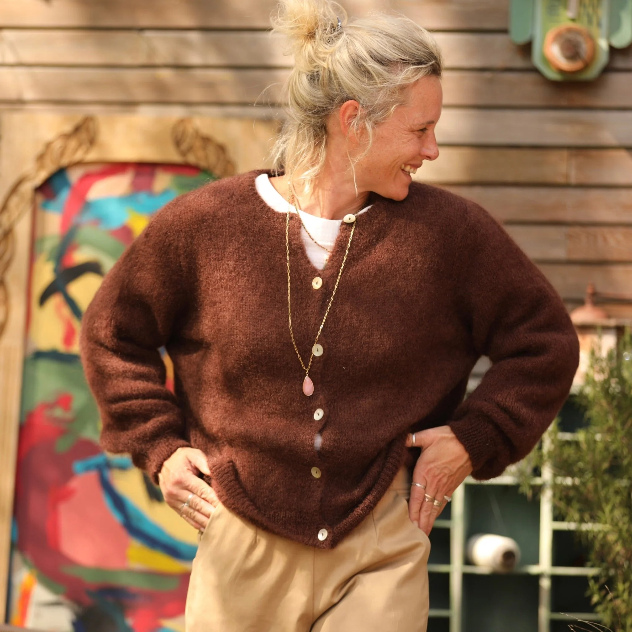 Gilet Sélène -Chocolat - Image 5