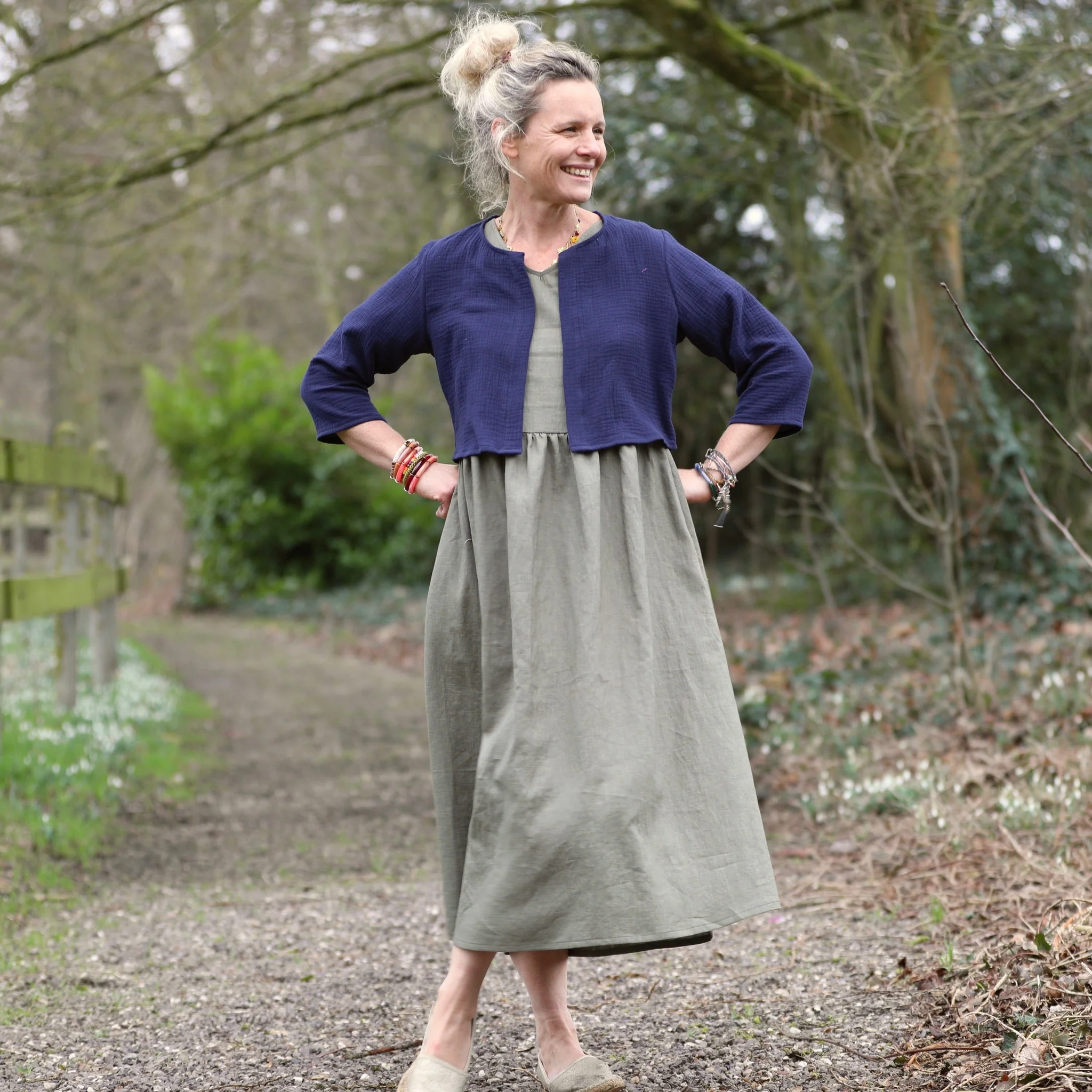 Robe Juliette - lin kaki - Image 7