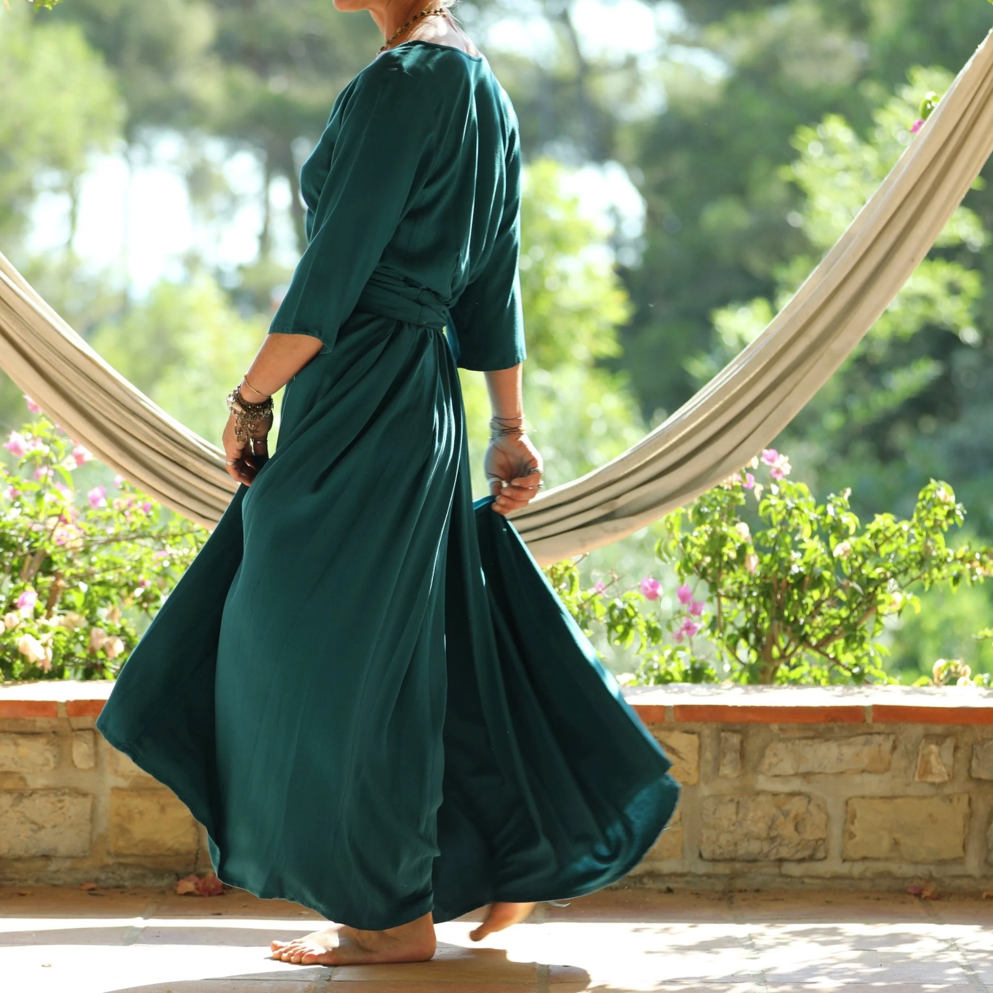 La combi India manches 3/4 en viscose canard - Image 8