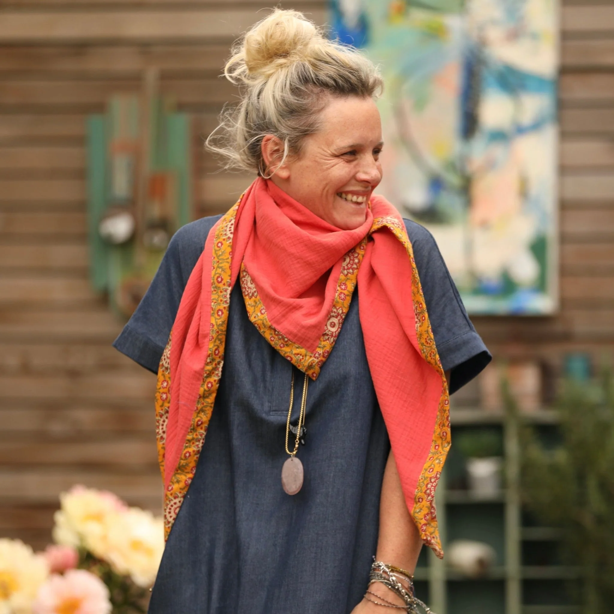 Le foulard Calista papaye/Tara - Image 2