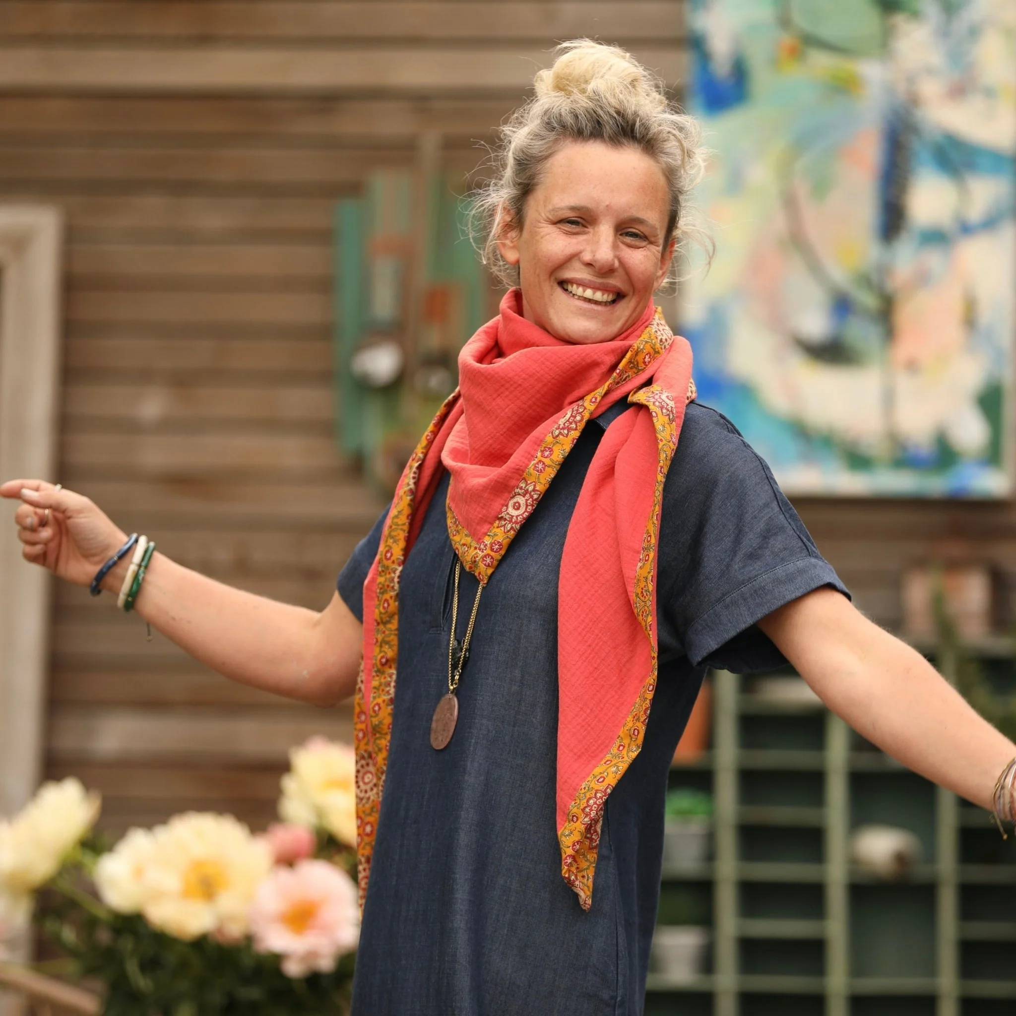 Le foulard Calista papaye/Tara - Image 3