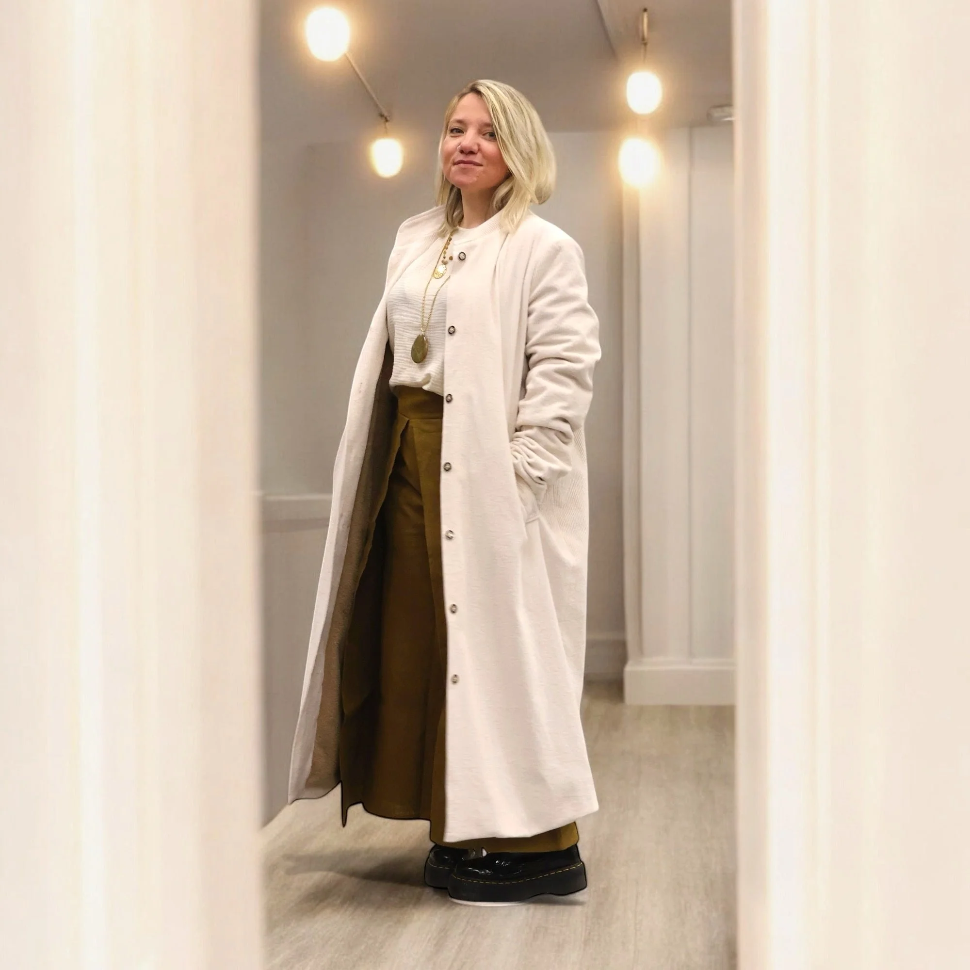 Manteau Paul 3/4 - pied de poule noir/blanc - Image 8