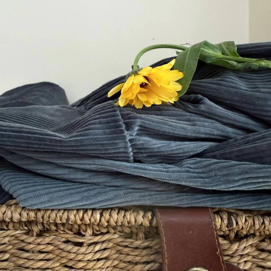 Jupe culotte Margot - velours côtelé gris bleuté - Image 2