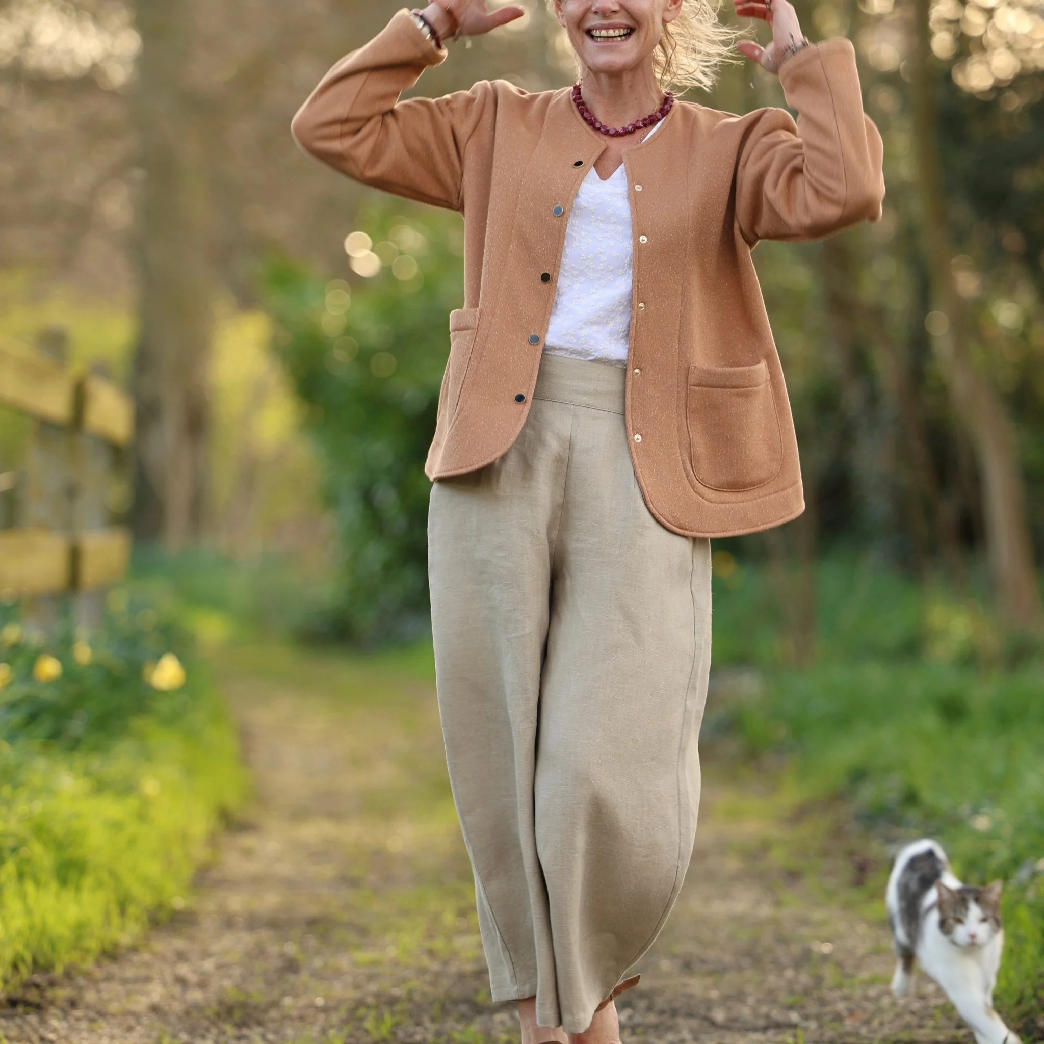 Veste Nathalie – Camel pailleté - Image 6
