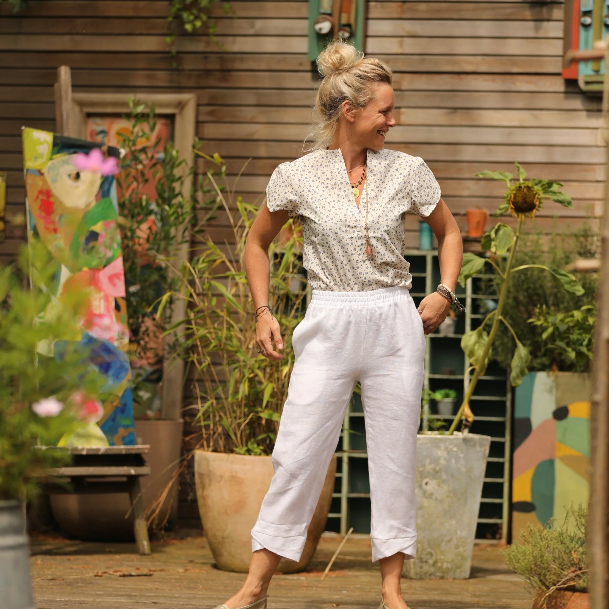 Pantalon Baptiste -  lin blanc - Image 8