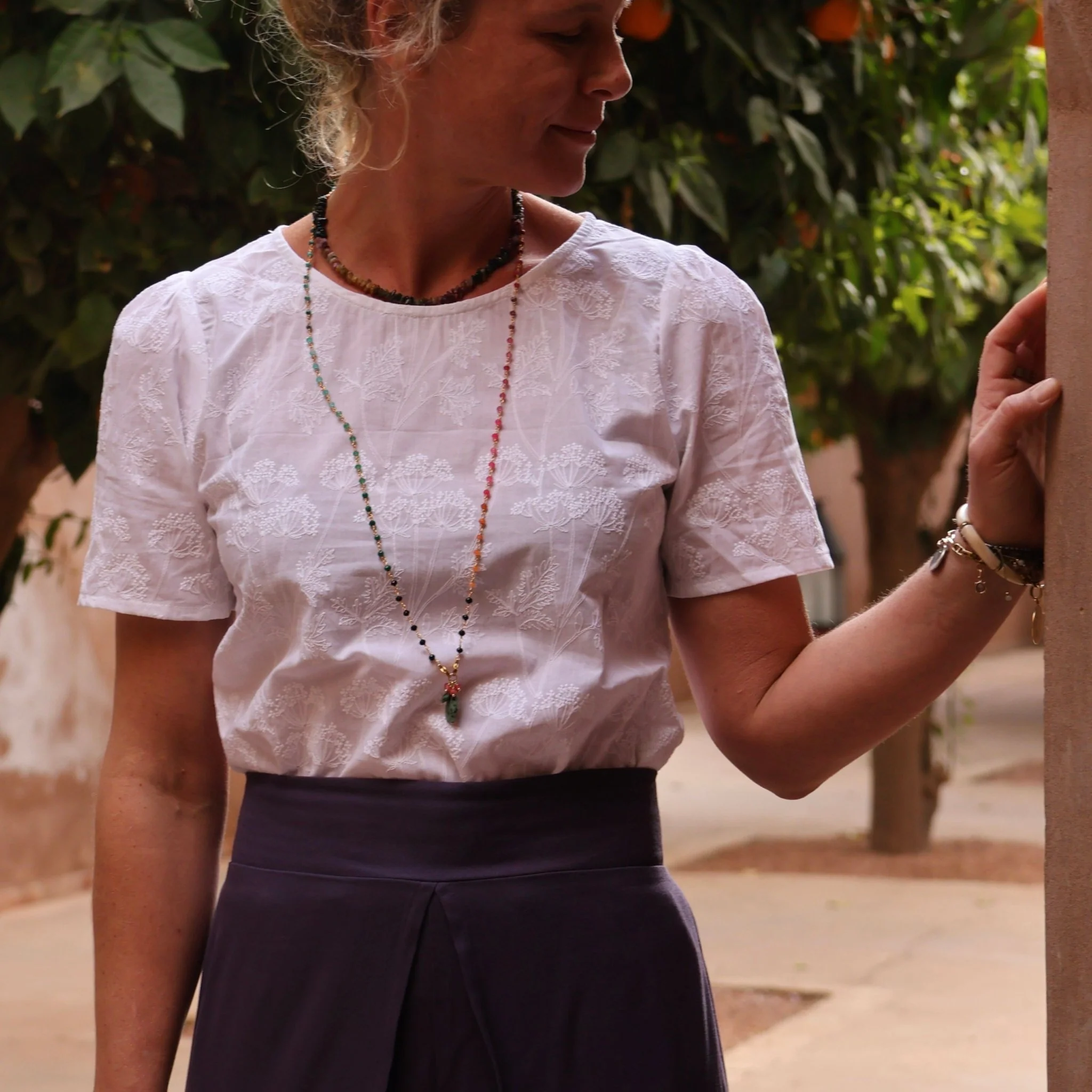 Pantalon drapé Mathilde - sergé de viscose lavande - Image 5