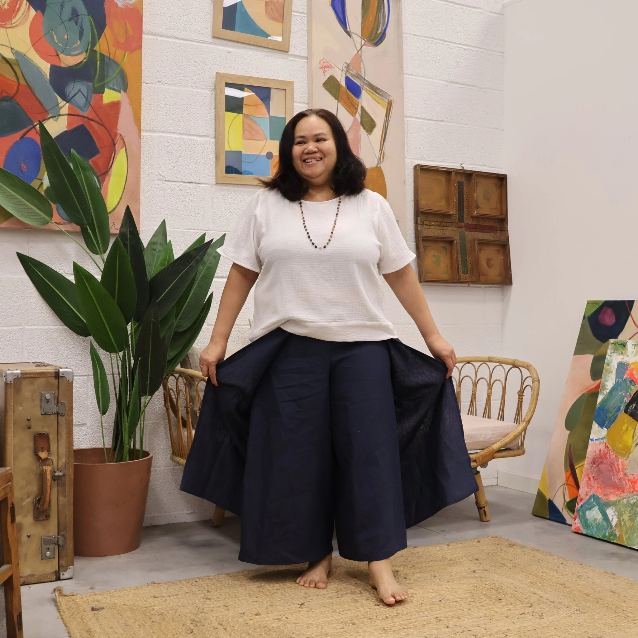Pantalon drapé Mathilde -viscose inspiration - Image 9