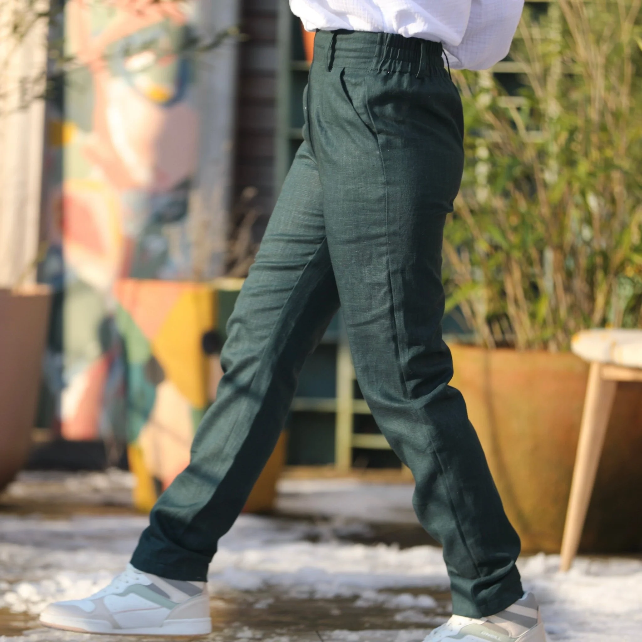 Pantalon Marcus -lin émeraude - Image 4
