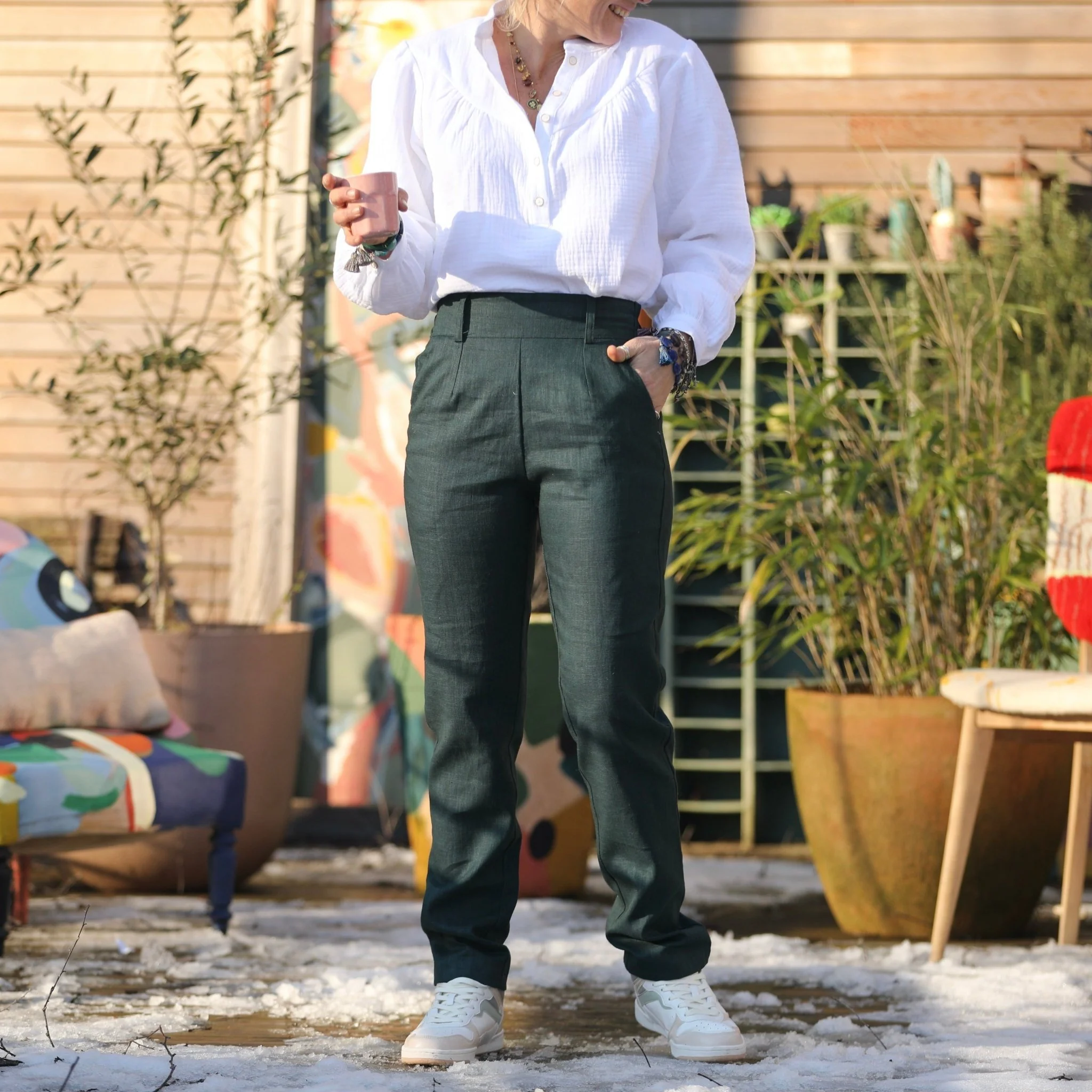 Pantalon Marcus -lin émeraude - Image 5
