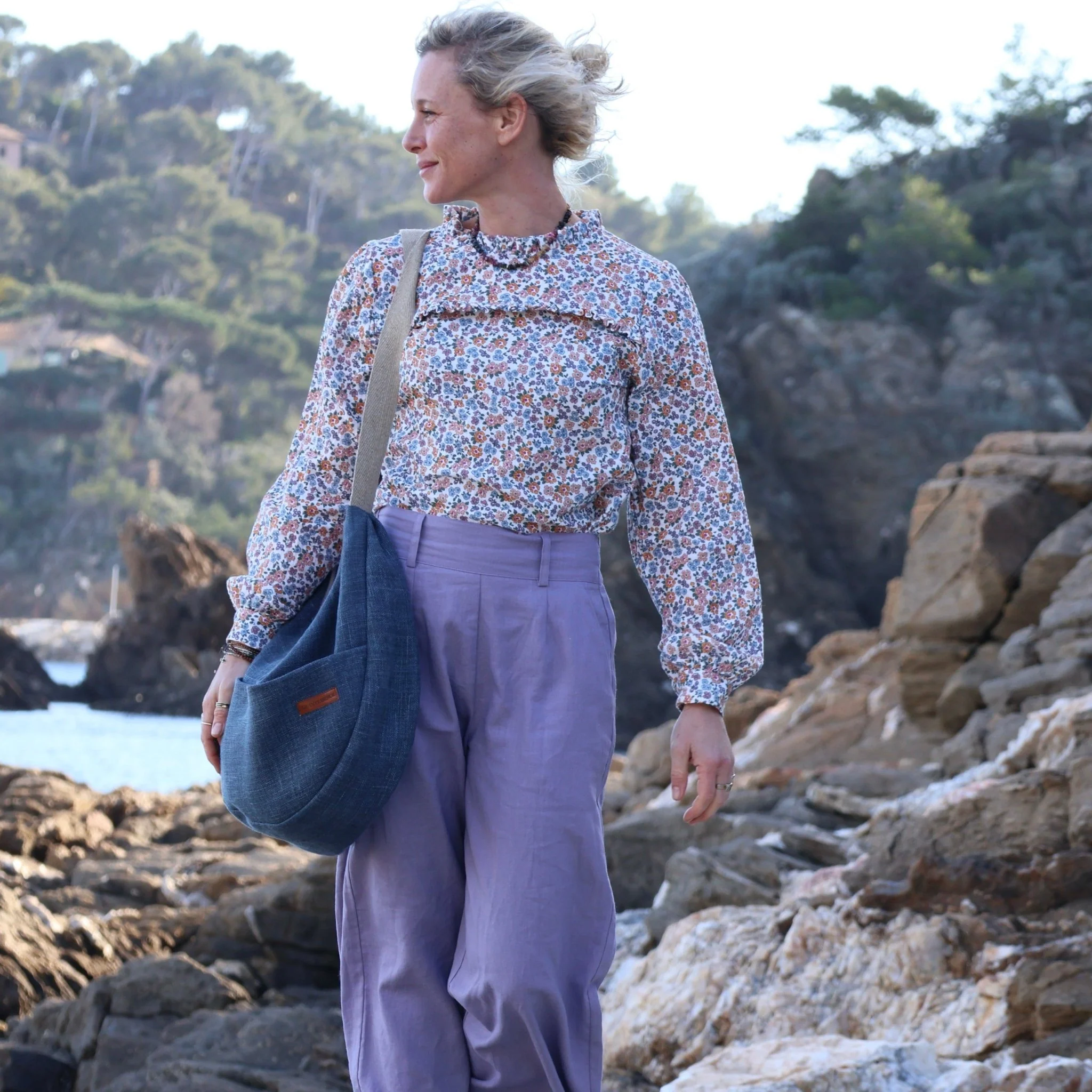 Pantalon Tom - lin parme - Image 6