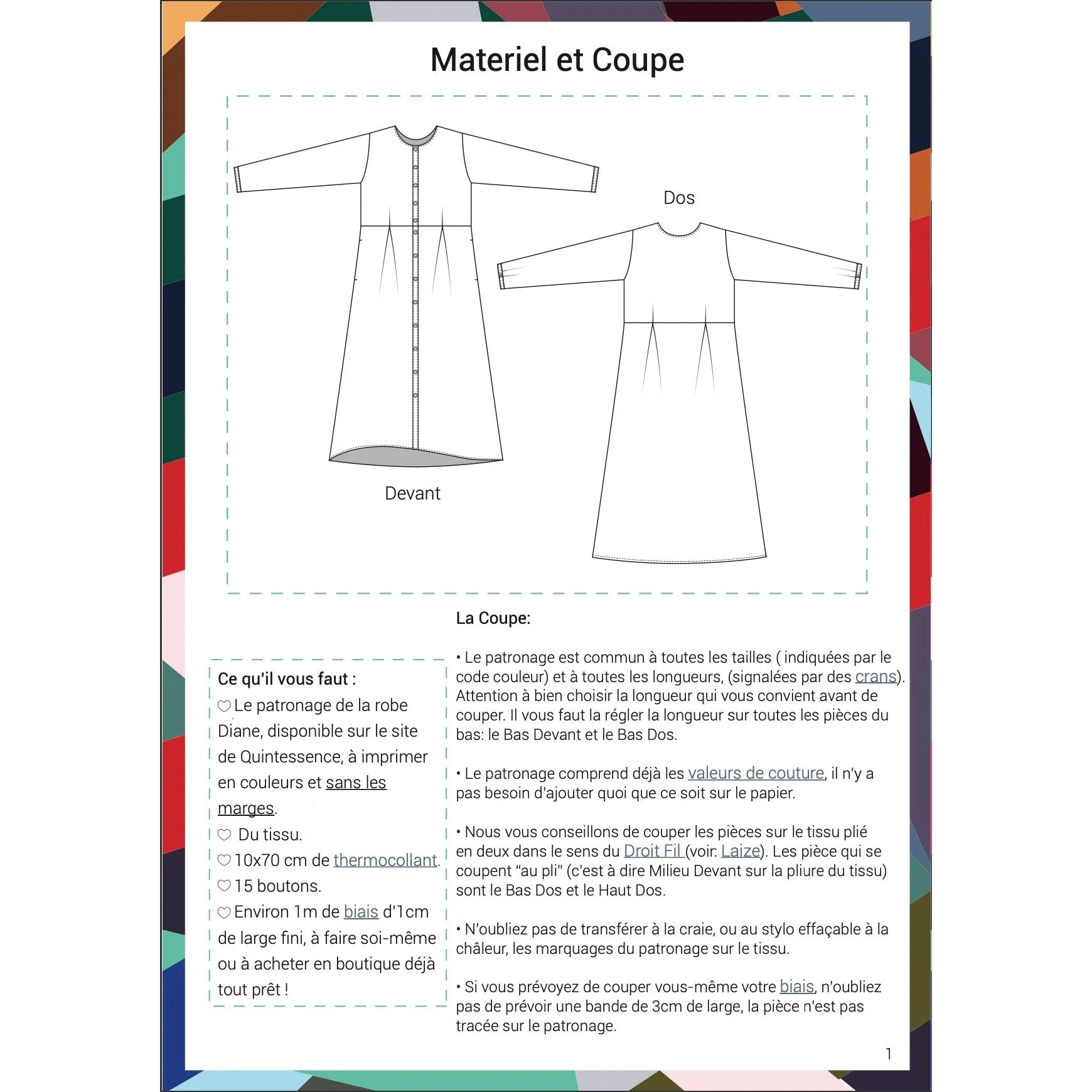 Patron PDF robe Diane - Image 3