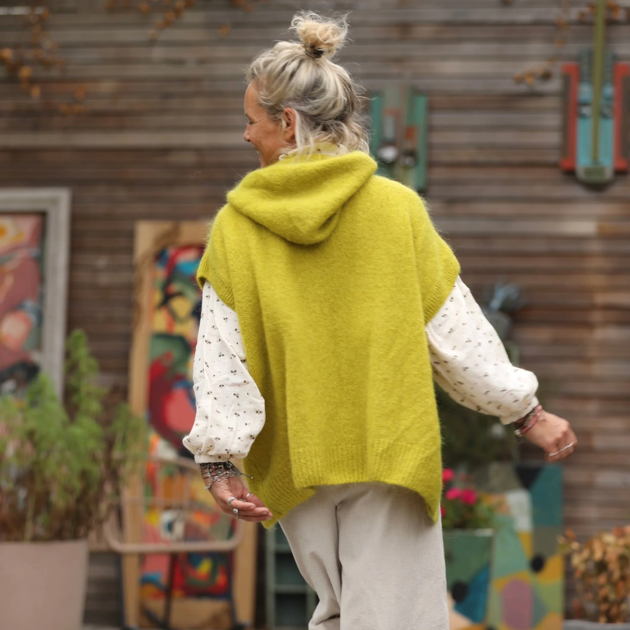 Pull capuche Calypso - Citron vert - Image 4
