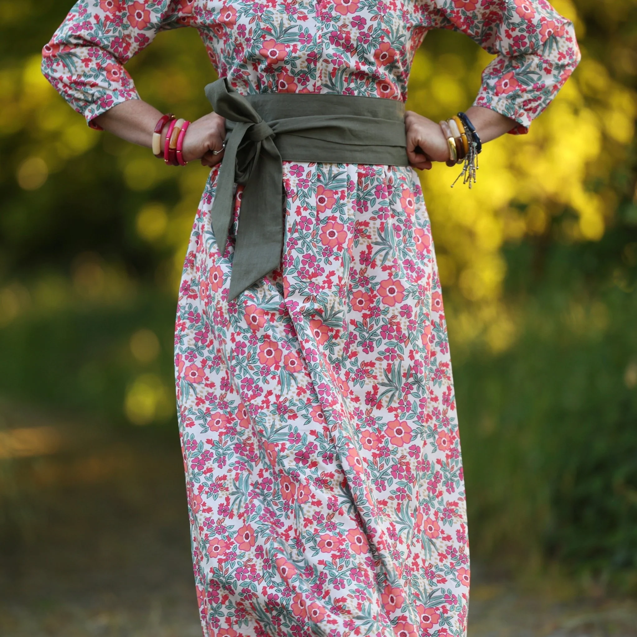 Robe Agathe - Coton Capucine corail - Image 10