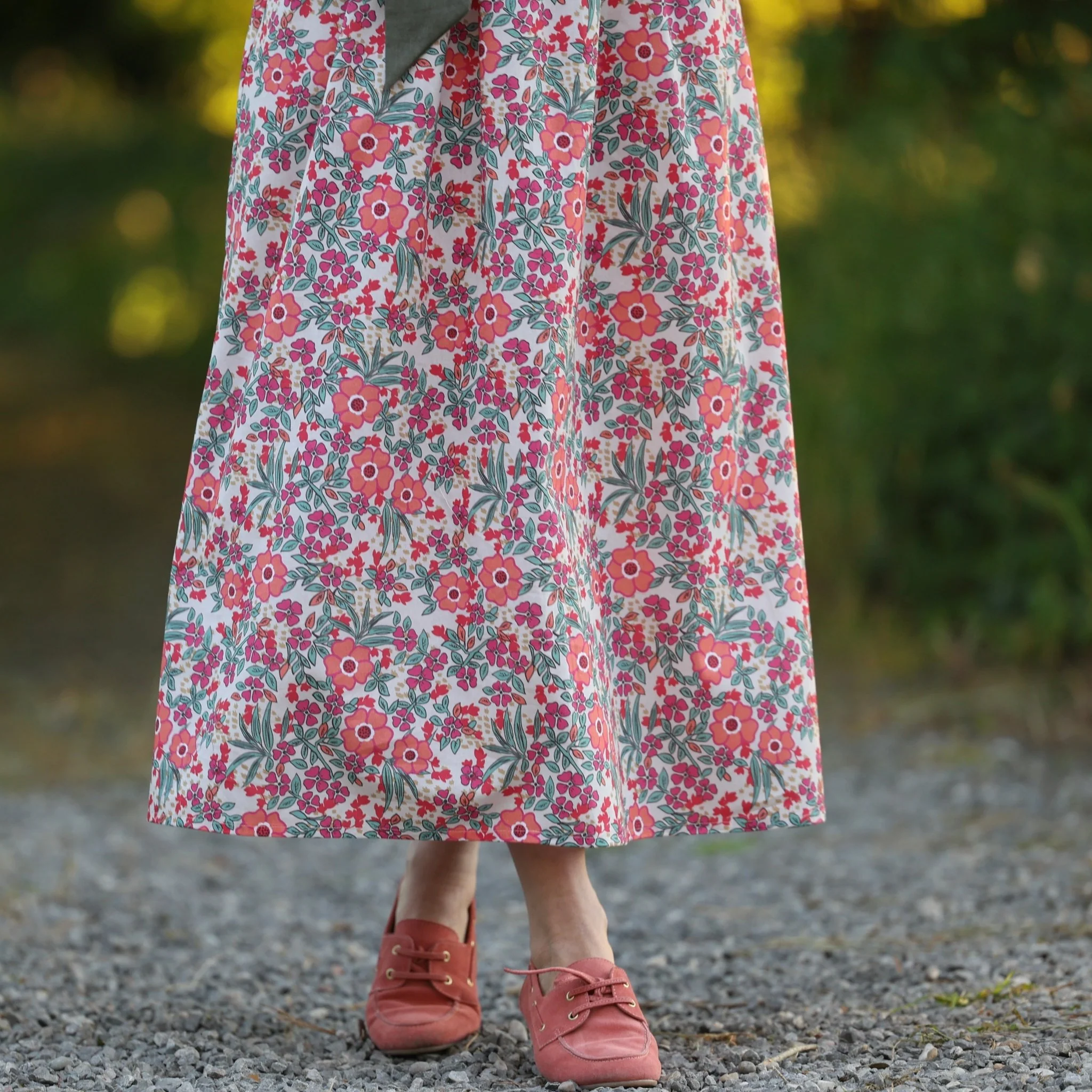Robe Agathe - Coton Capucine corail - Image 11