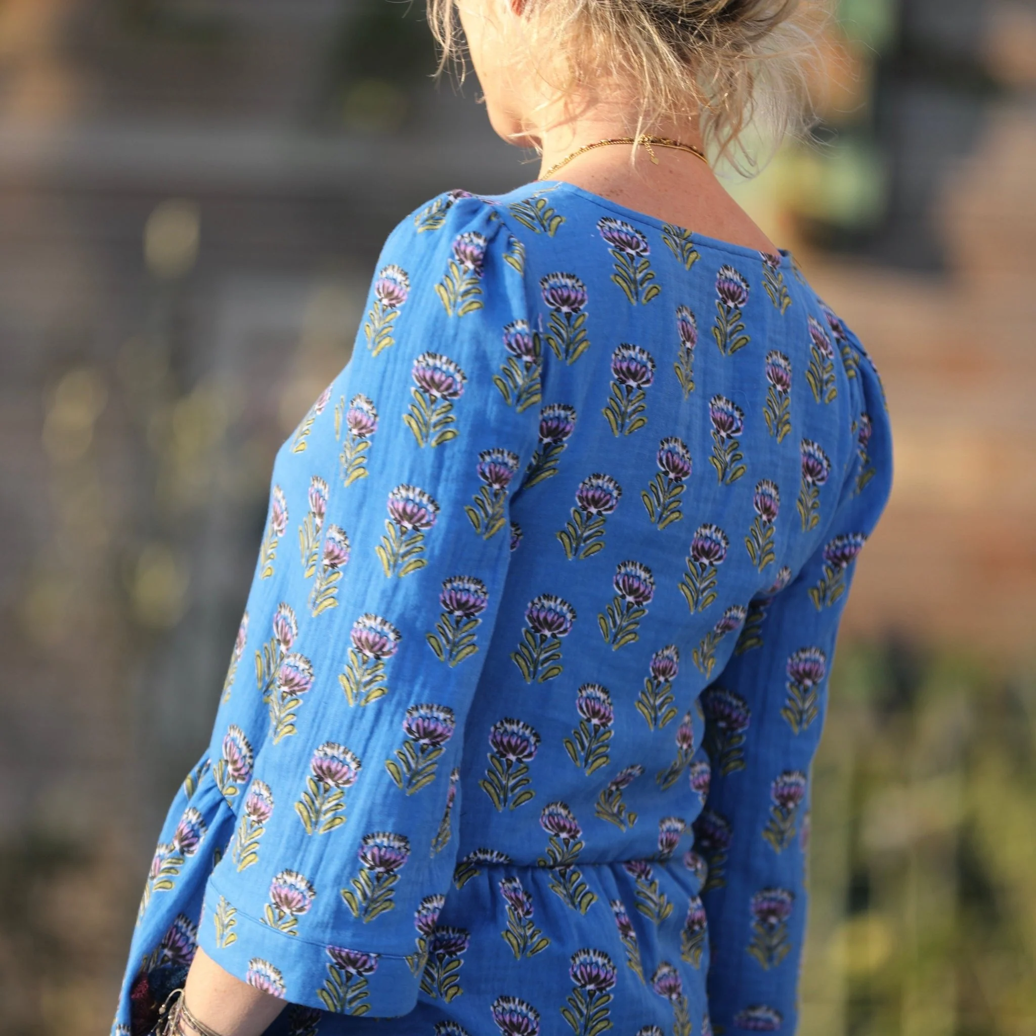 Robe Eglantine - double gaze de coton Chardons - Image 3