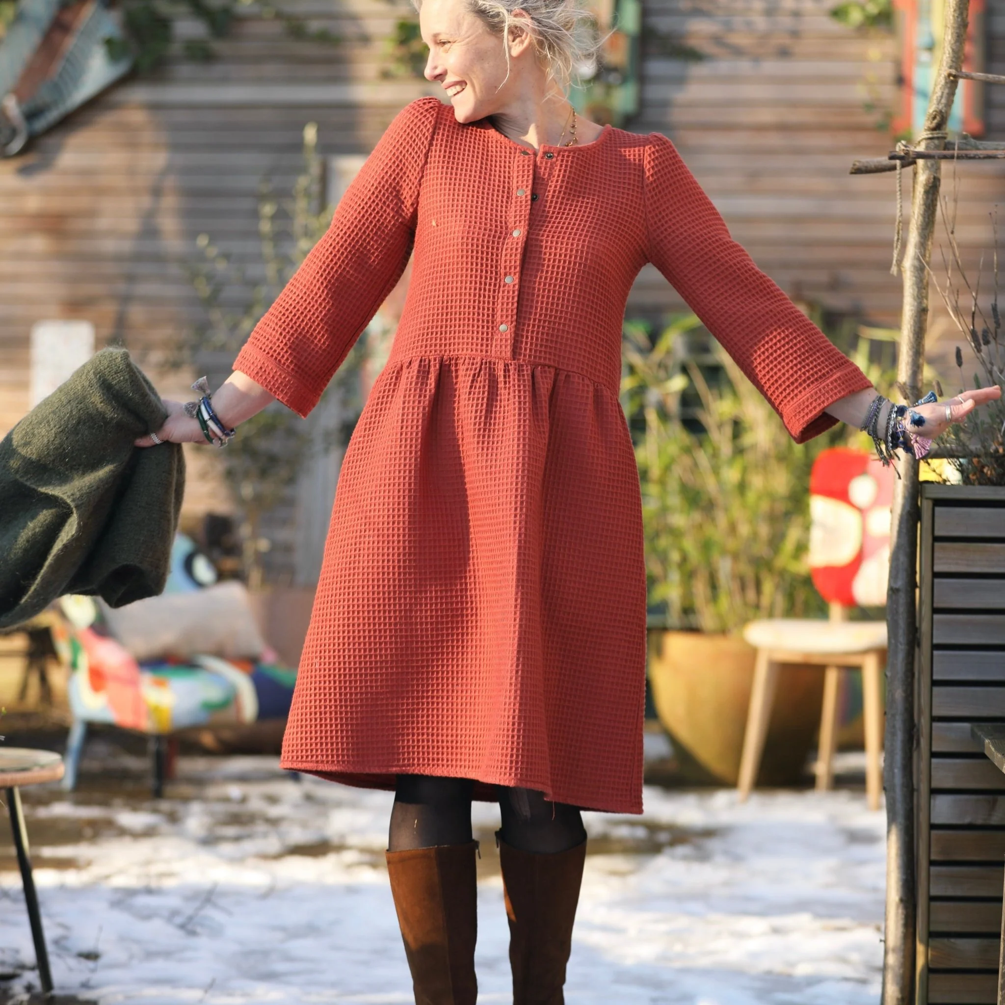 Robe Eglantine - Nid d'abeille terracotta - Image 4