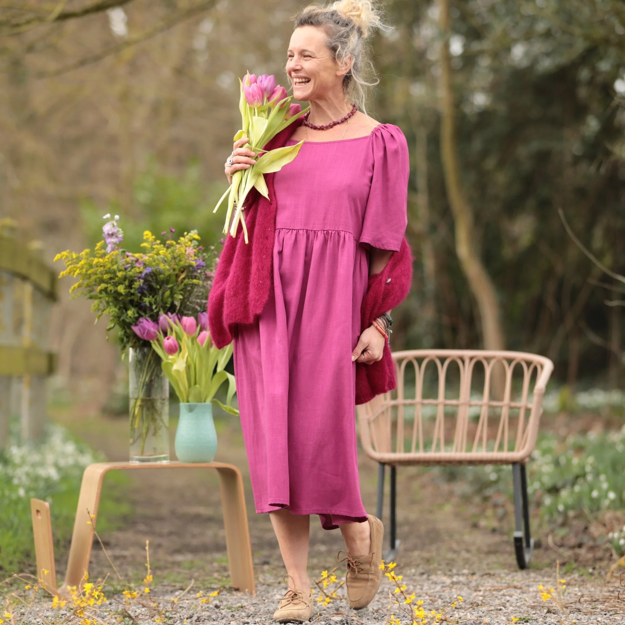 Robe Iloé – Coton/lin Bougainvillier - Image 10