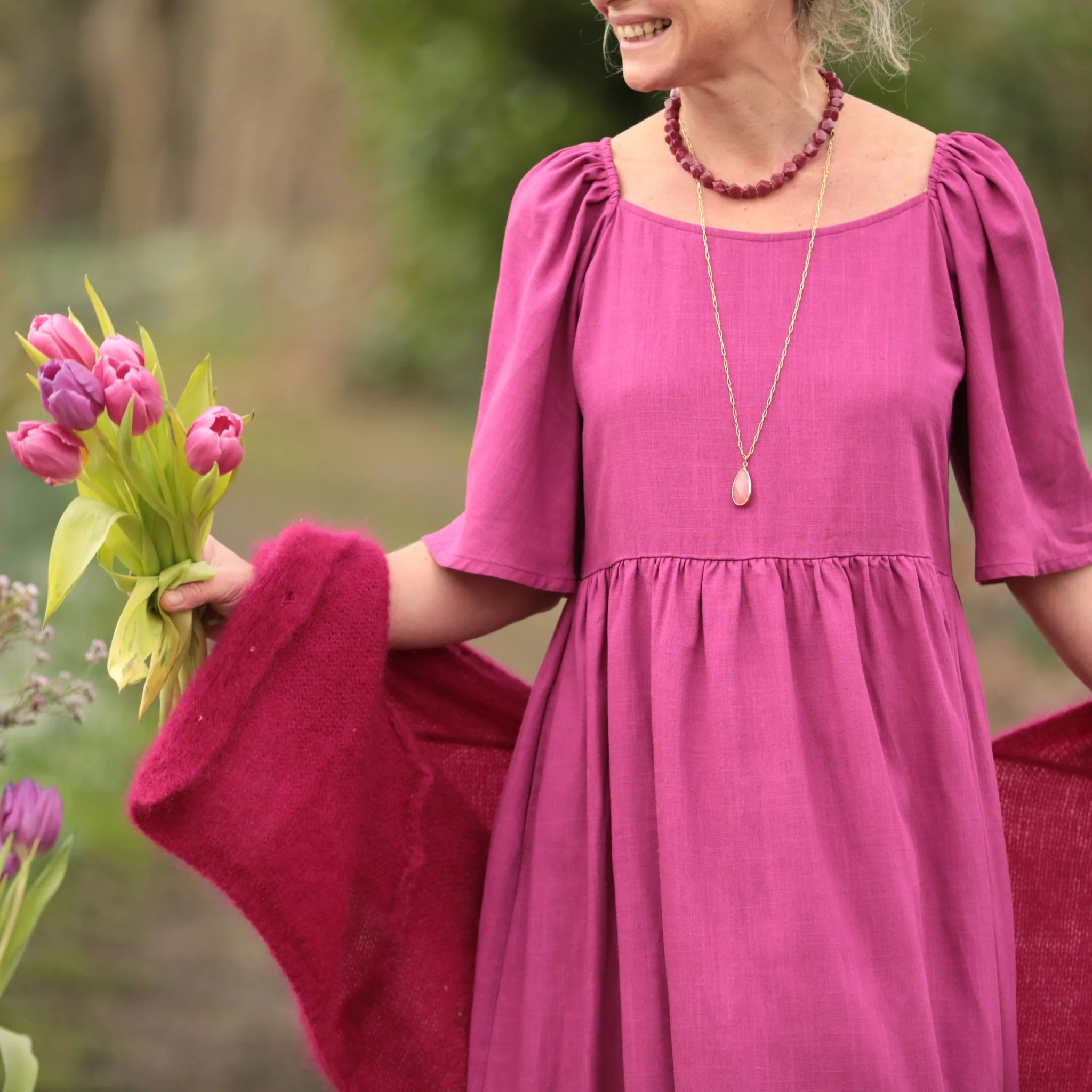 Robe Iloé – Coton/lin Bougainvillier - Image 8