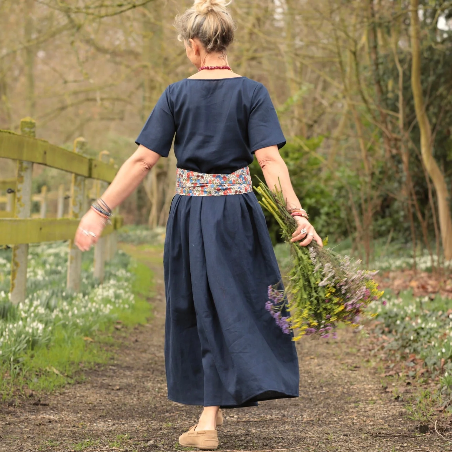 Robe Louisa - Lin indigo - Image 7