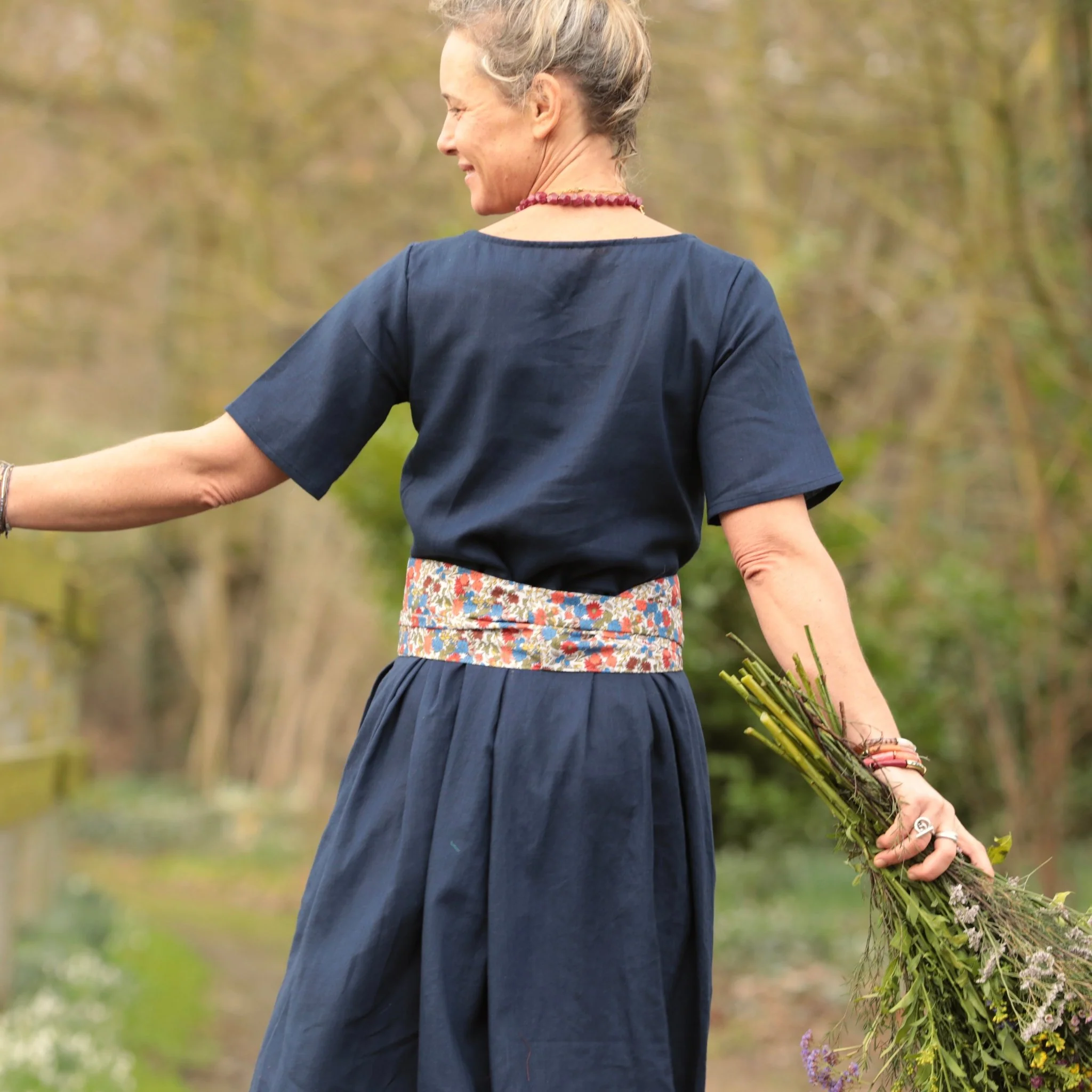 Robe Louisa - Lin indigo - Image 8