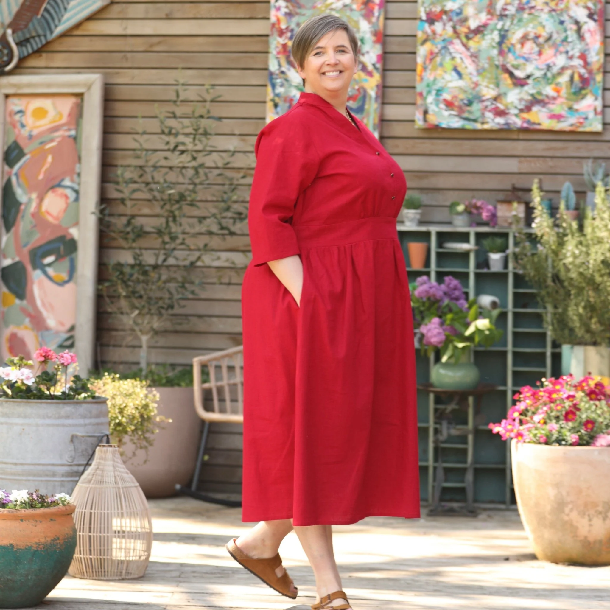 Robe Manon - double gaze de coton noire - Image 14