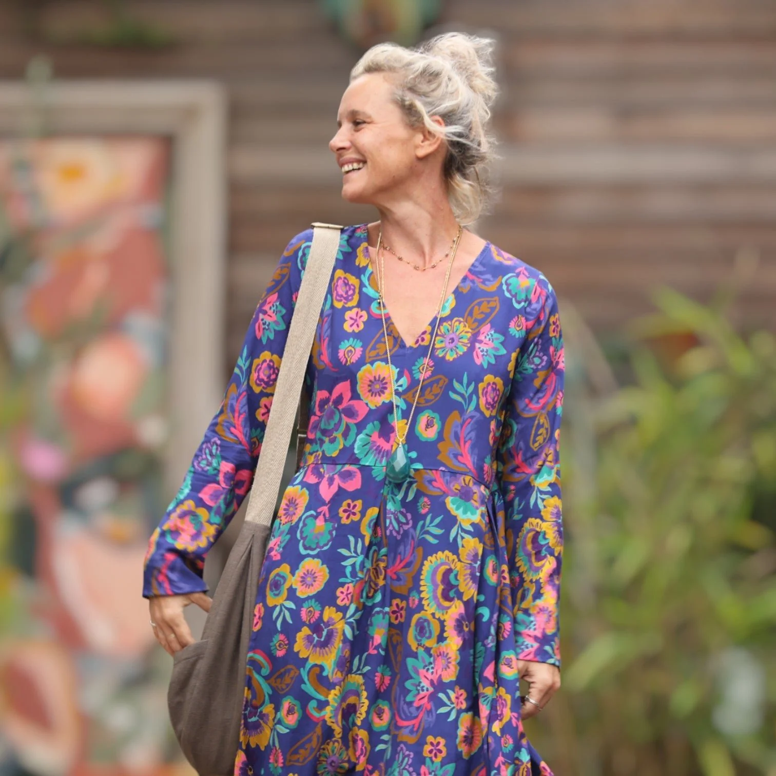 Robe Romane - viscose Explosion Florale - Image 10
