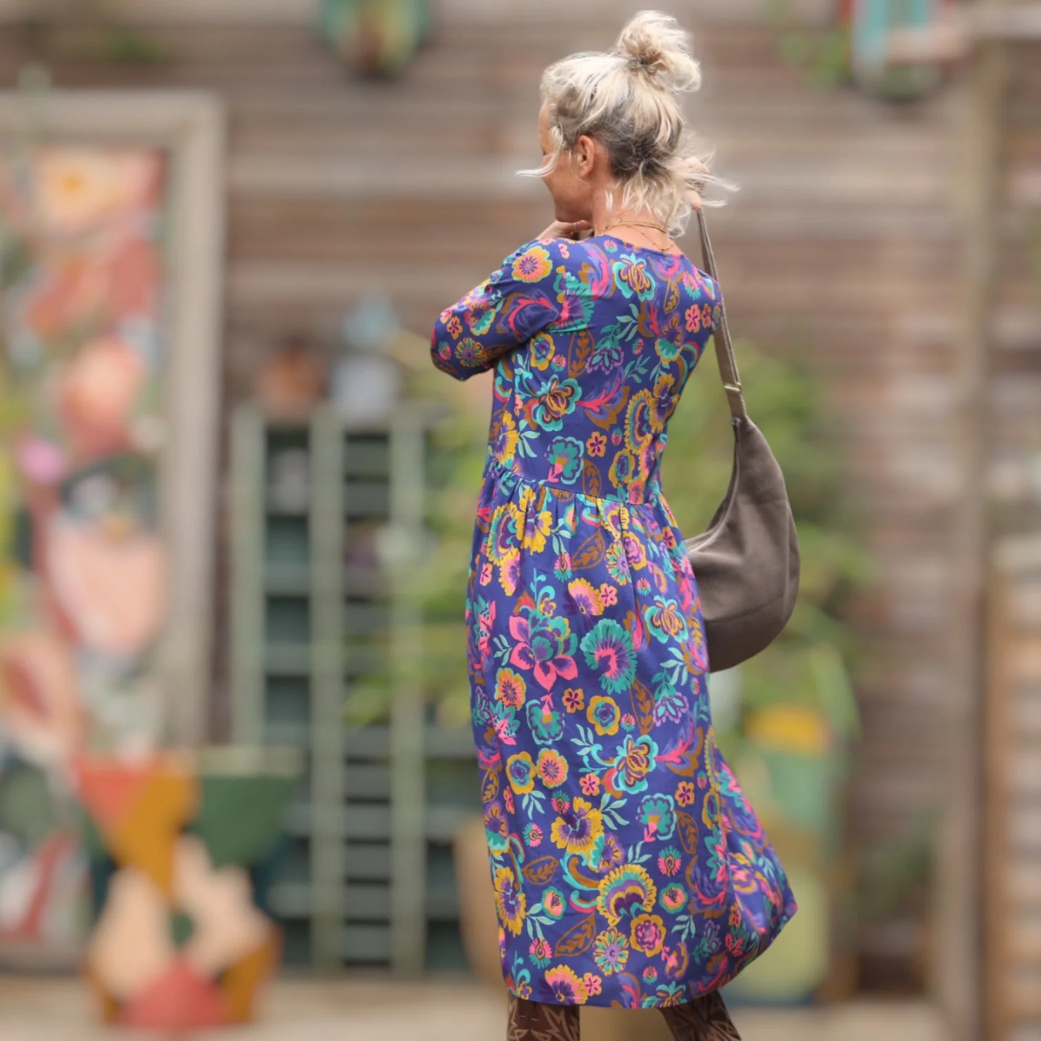 Robe Romane - viscose Explosion Florale - Image 3