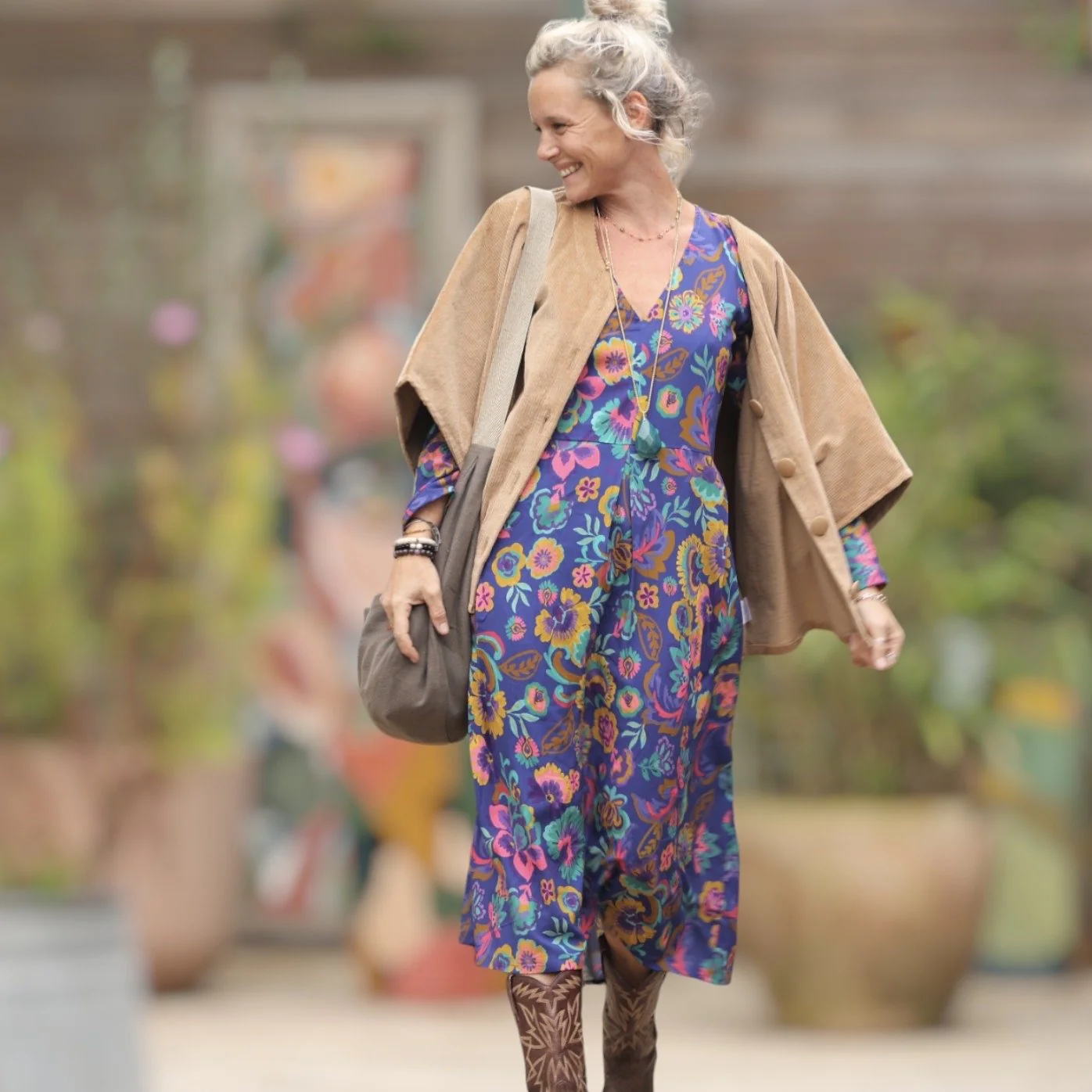 Robe Romane - viscose Explosion Florale - Image 4