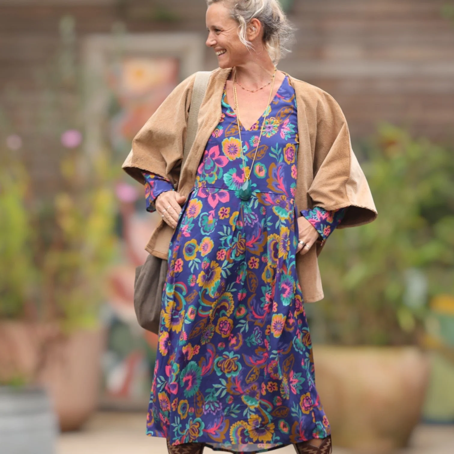 Robe Romane - viscose Explosion Florale - Image 7
