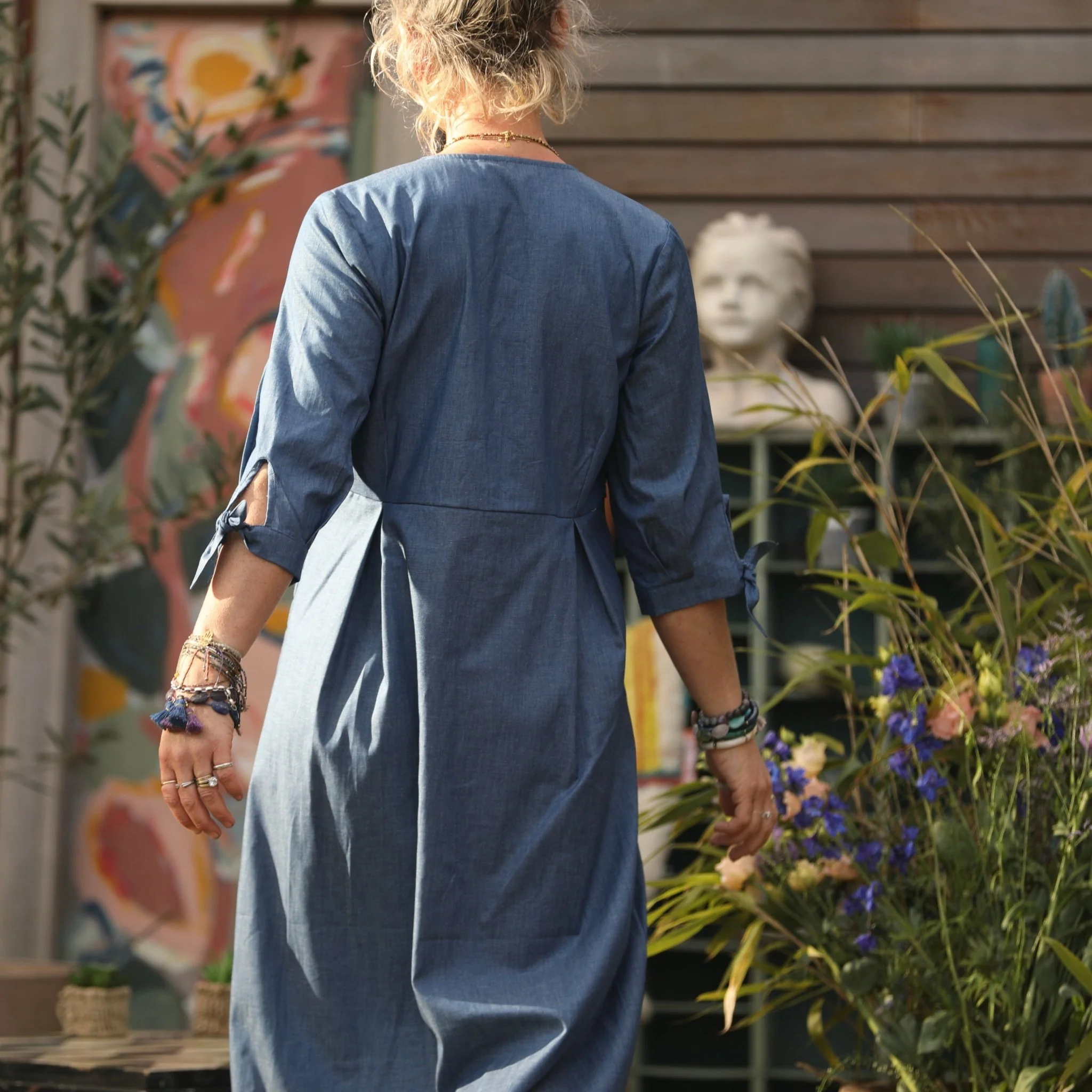Robe Ryme - jean de coton léger bleu - Image 3