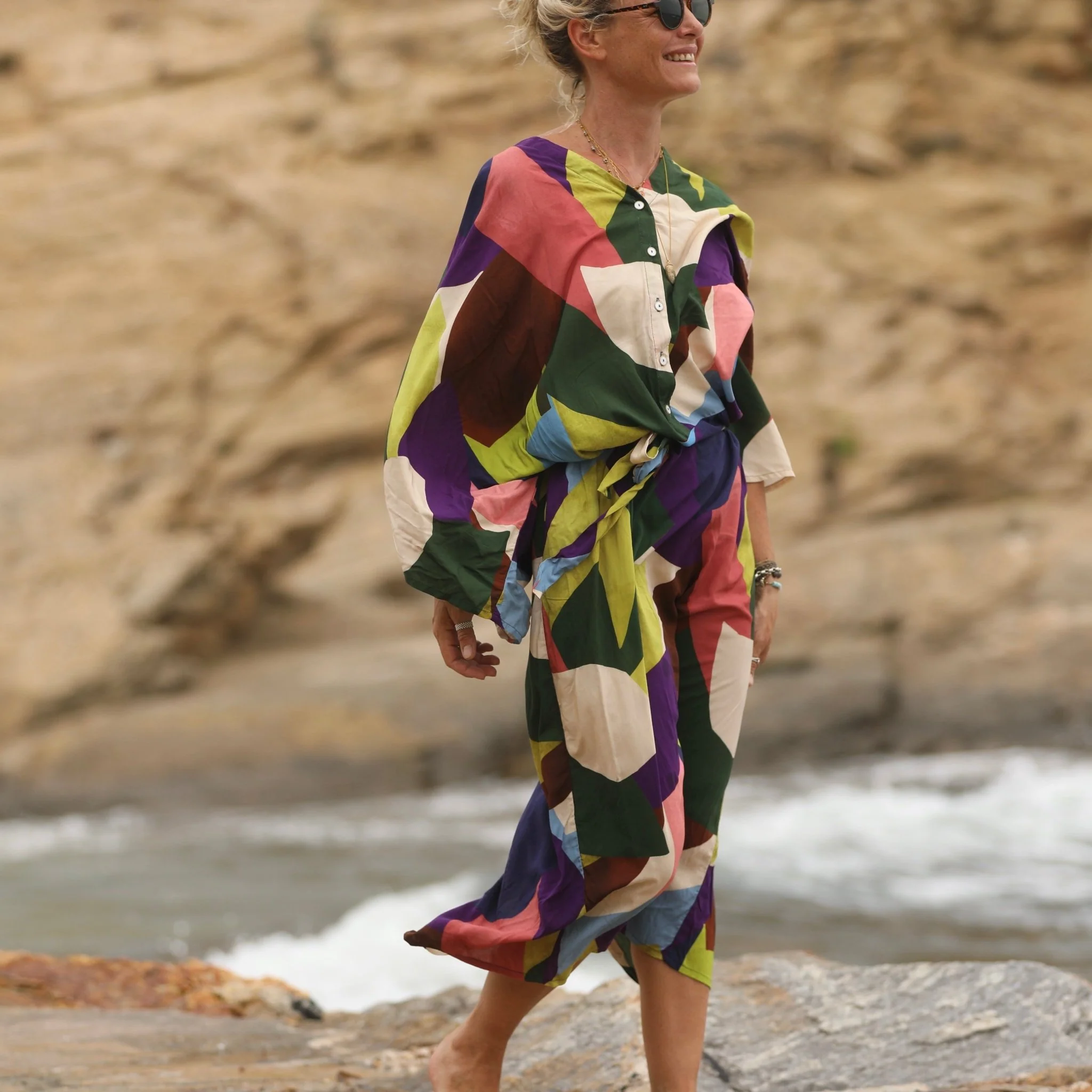Robe Xiou viscose éclats de teintes
