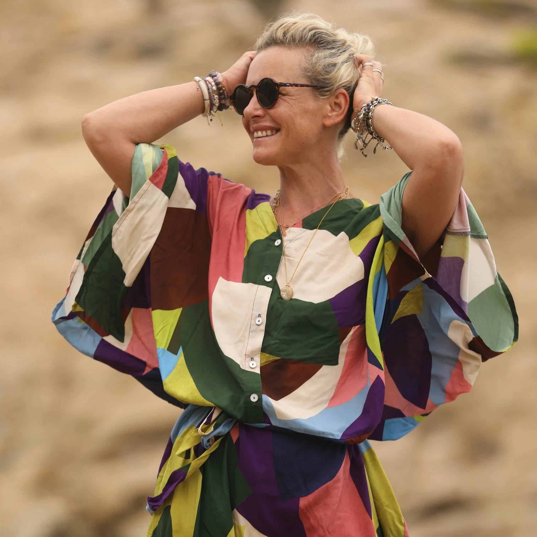 Robe Xiou viscose éclats de teintes - Image 6