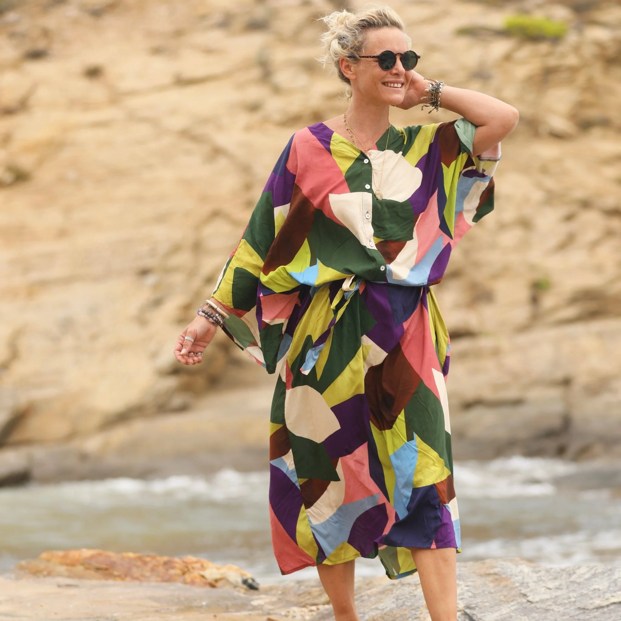 Robe Xiou viscose éclats de teintes - Image 8